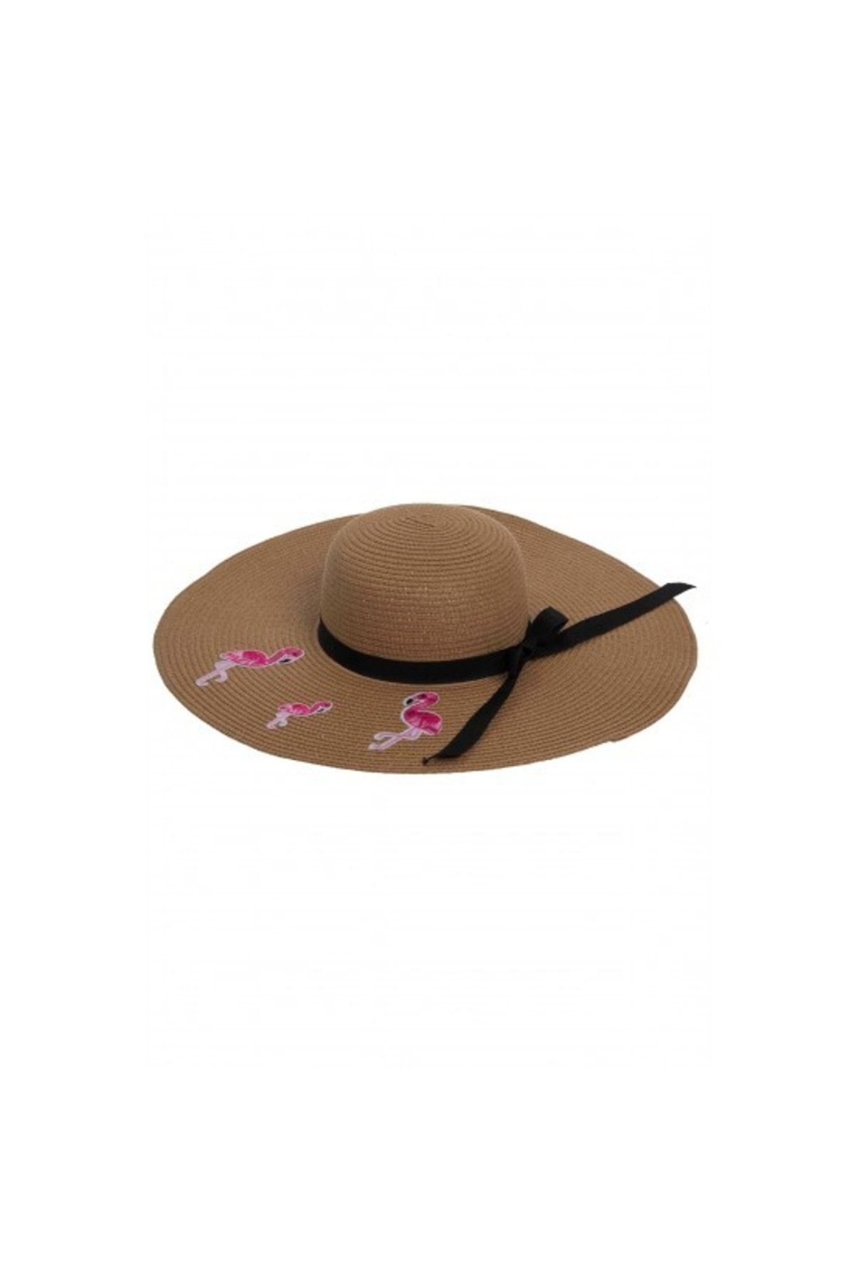 Bay Şapkacı Flamingo Hasır Kadın Şapka 7046