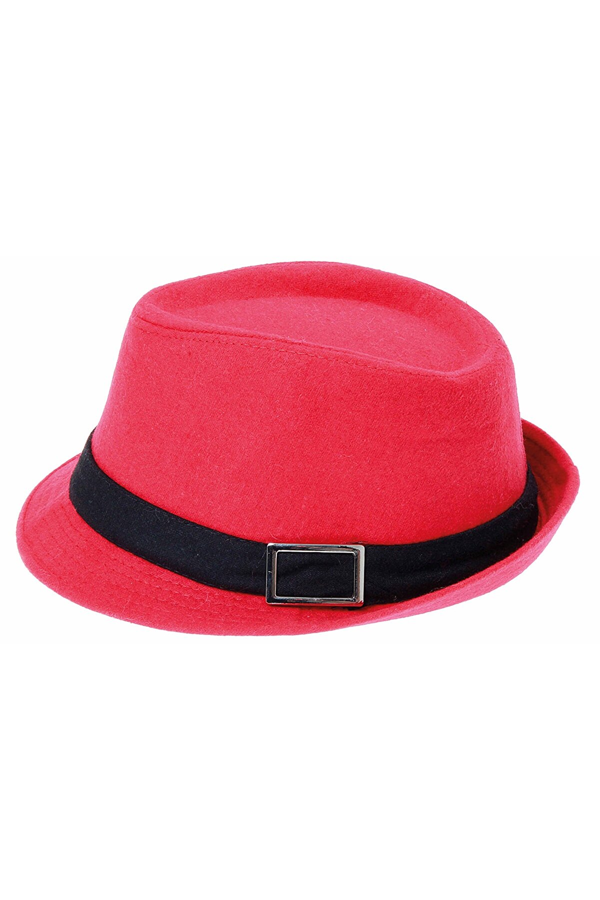 Bay Şapkacı Kaşe Kadın Kırmızı Fötr Şapka 4789