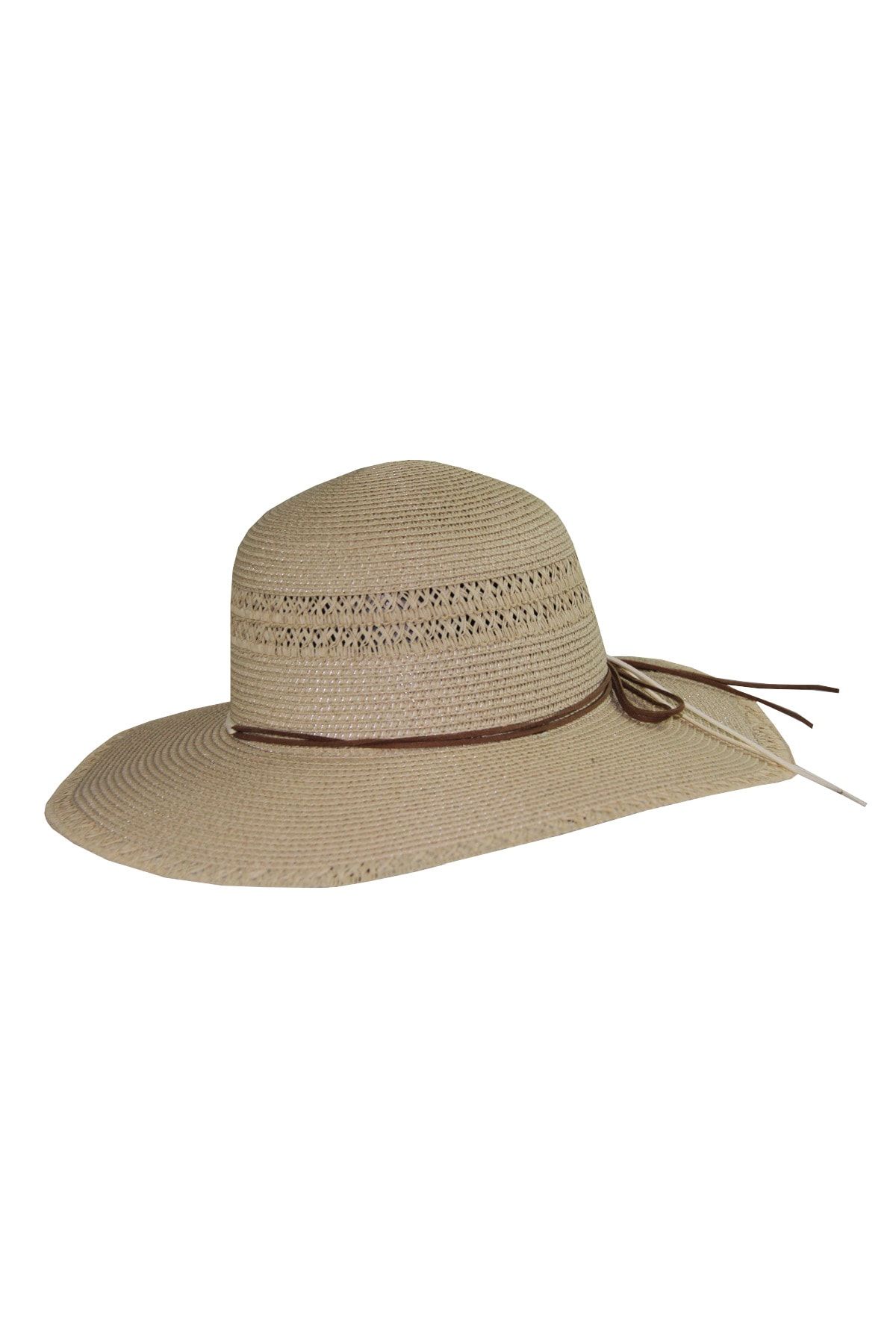 Bay Şapkacı Geniş Kenarlı Hasır Kadın Şapka 3859