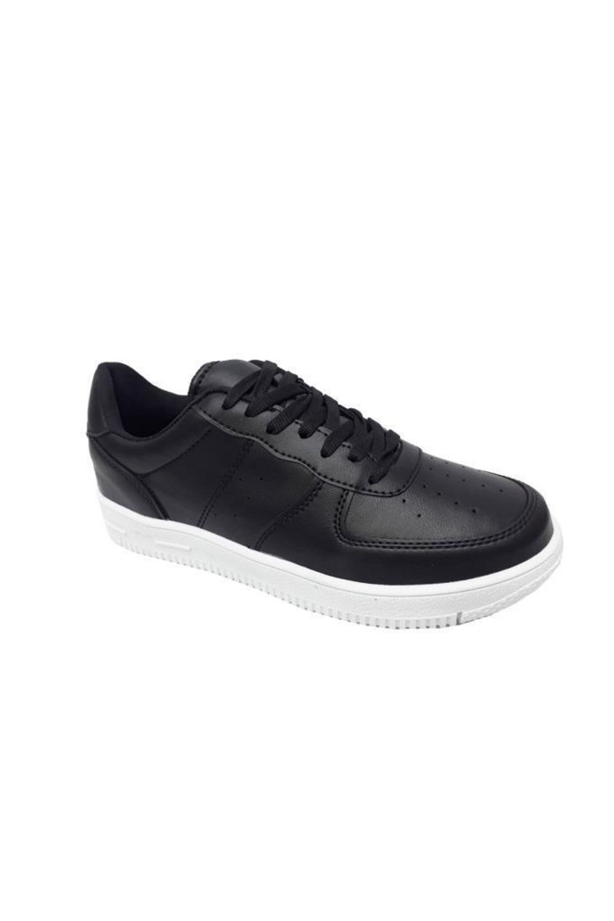 Zigana Siyah - 002 Deri Erkek Sneakers Ayakkabı