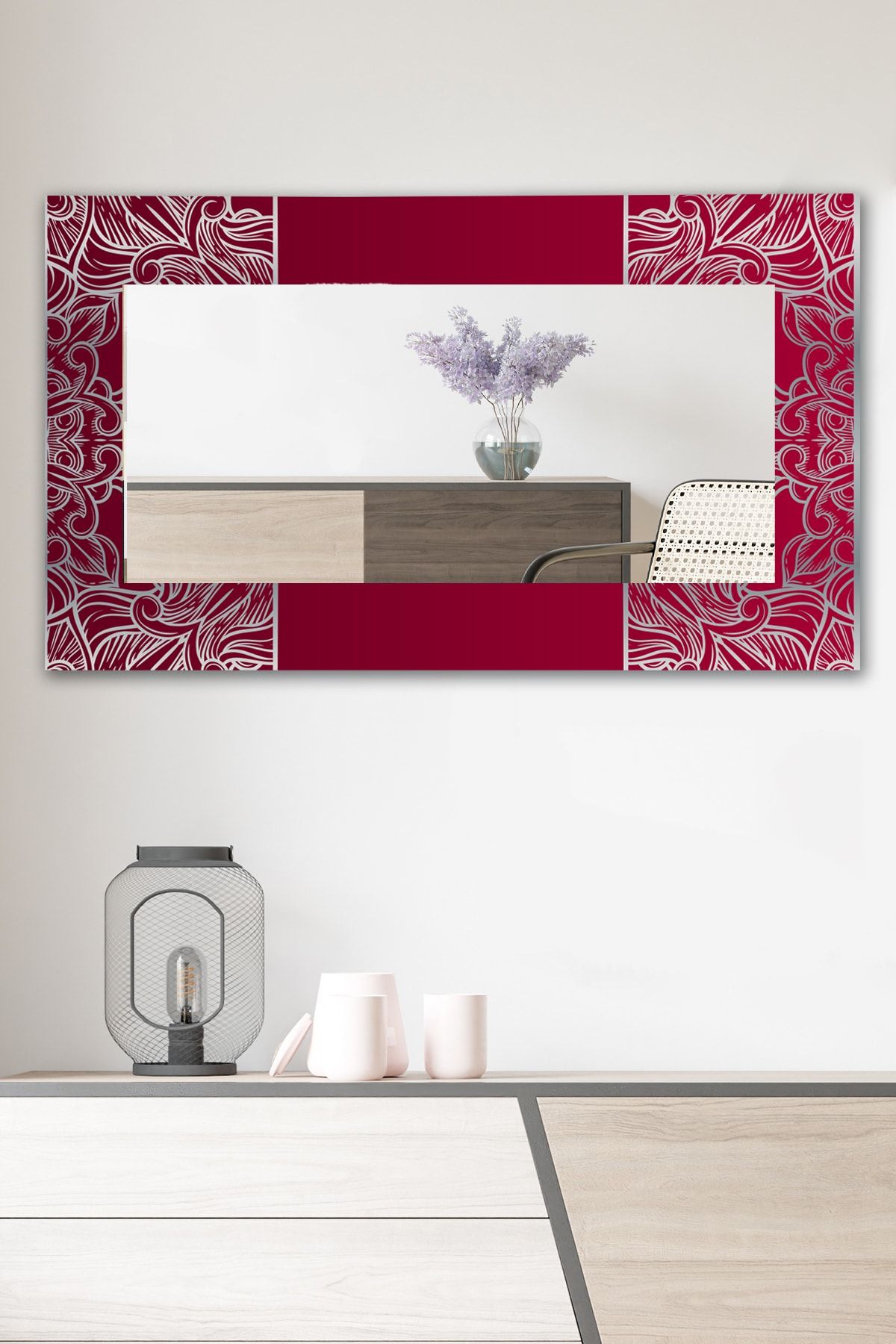 Hediyeler Kapında 60x100 Dekoratif Ruby Duvar Aynası Antre Salon Banyo Ofis Aynası