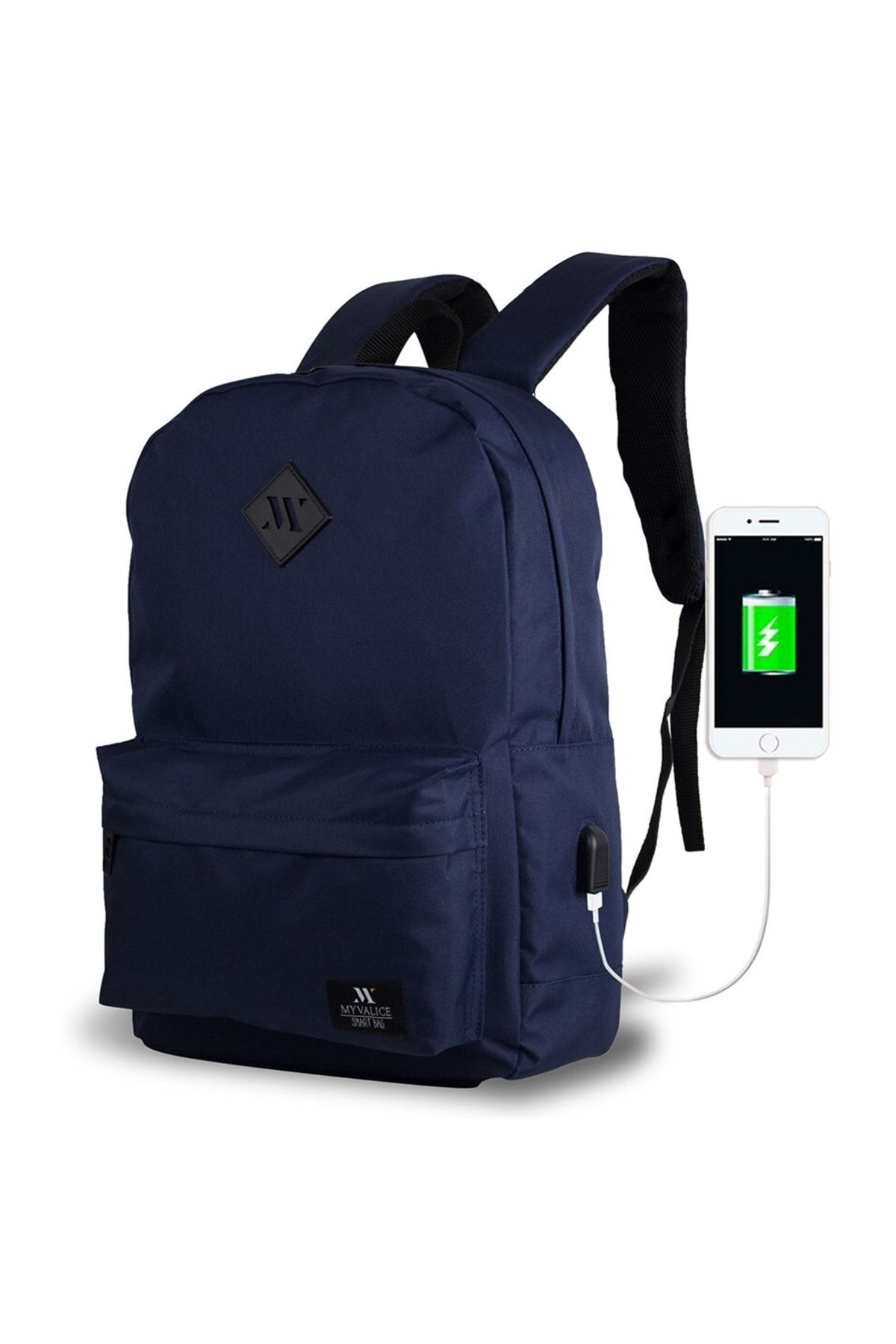My Valice Smart Bag Specta Usb Şarj Girişli Akıllı Laptop Sırt Çantası Lacivert