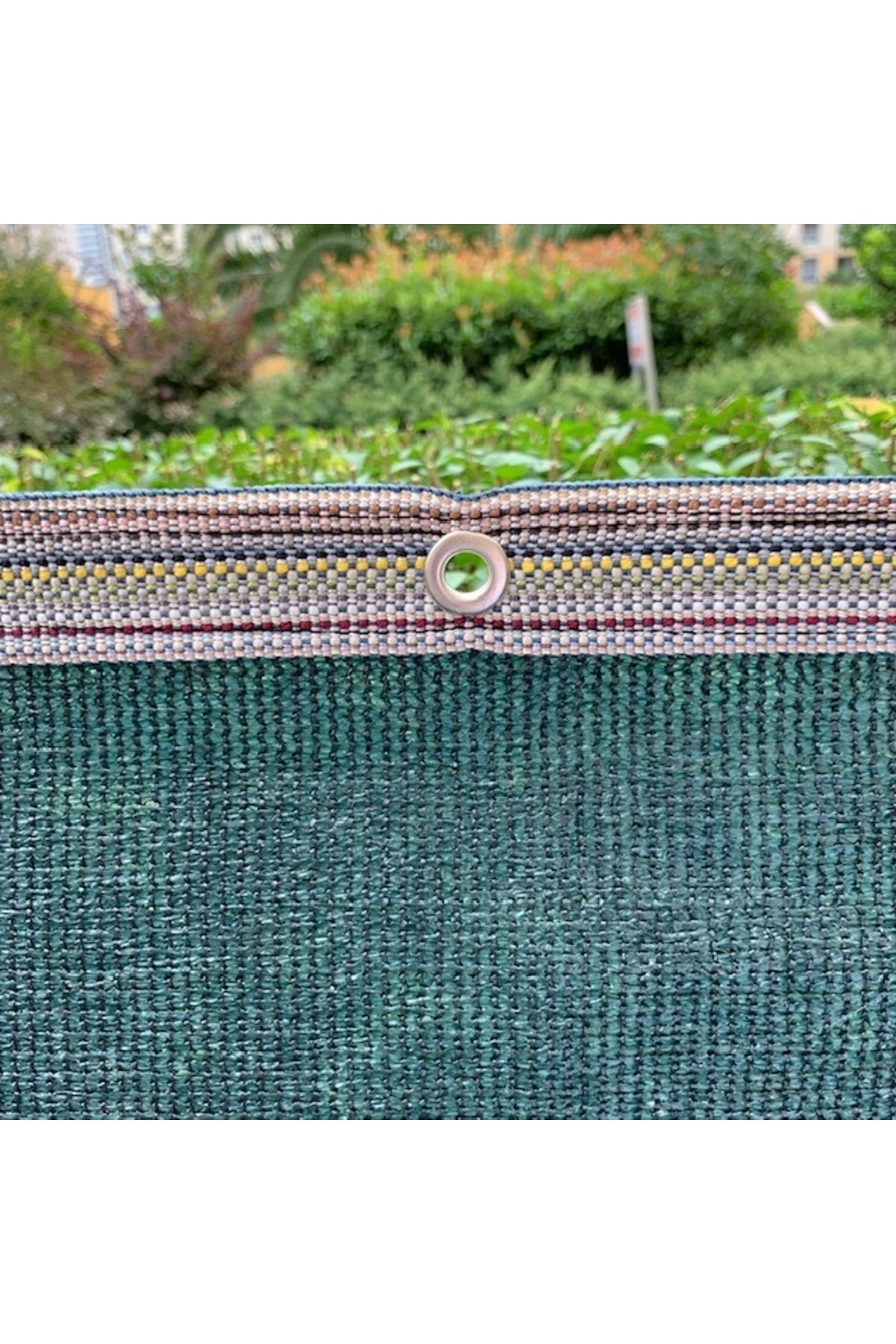 Filexus %95'lik 1.5m X 20m Gölgelik-bahçe Çit Filesi-şeritli Halkalı - Koyu Yeşil