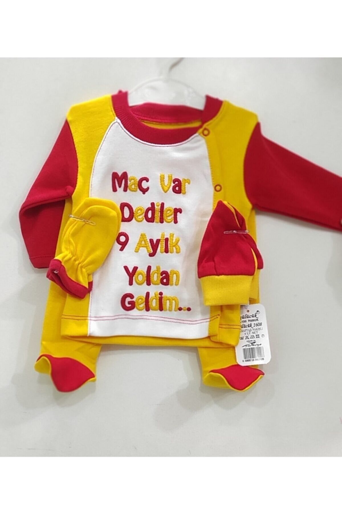 GÜLÜCÜK Unisex Gs 4'lü Taraftar Bebek Zıbın Takımı