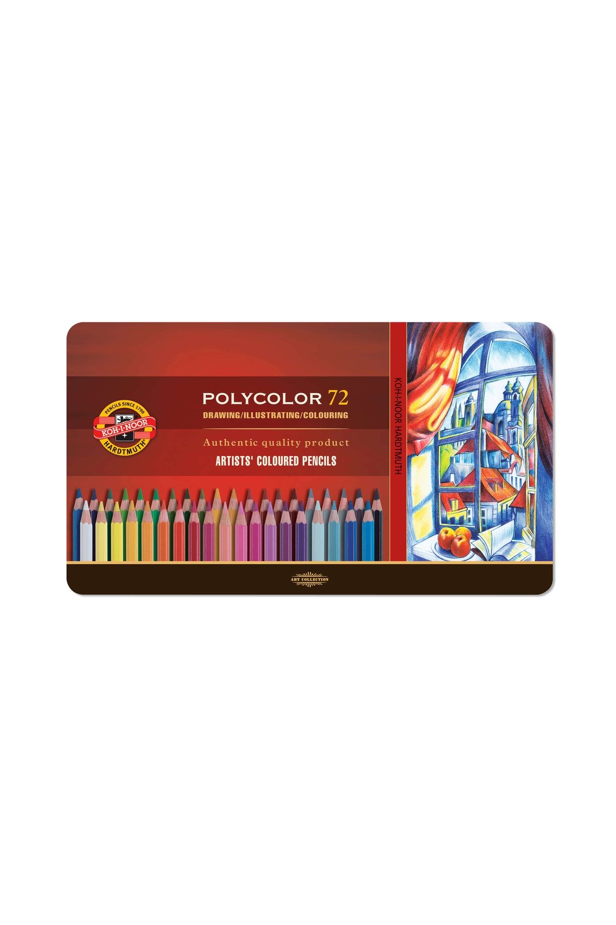 Kohinoor Polycolor Sanatsal Kuru Boya Kalemi 72 Renk Of Artist´s Coloured Pencils 3827 72