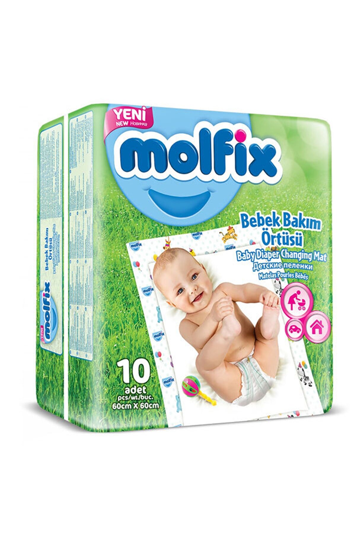 Molfix Bebek Bakım Örtüsü 10 Adet 60X60 cm