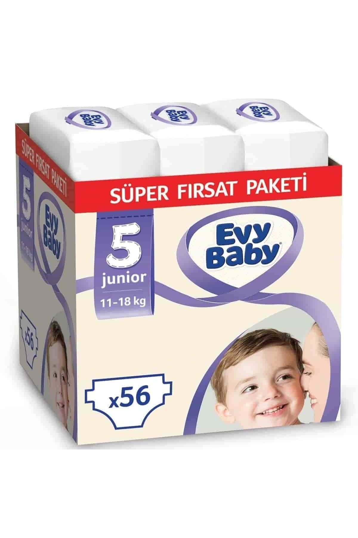 Evy Baby Bebek Bezi 5 Beden Junior Süper Fırsat Paketi 56 Adet