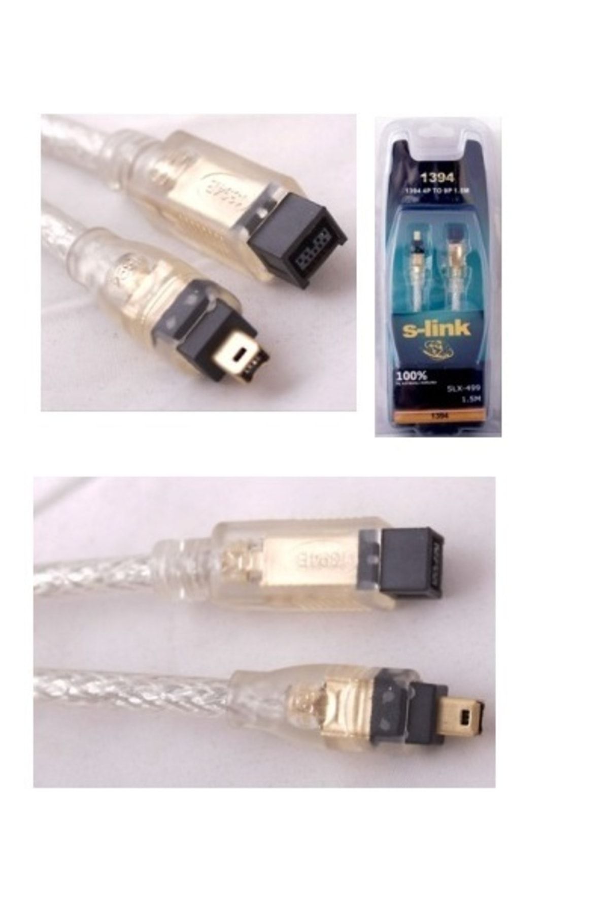 S-Link 1.5 Metre 4-9 1394 Firewire Gold Kablo Slx-499