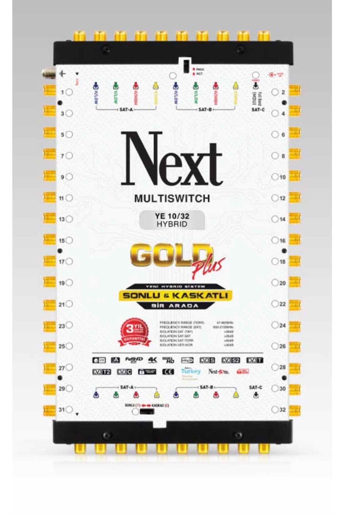 Next Nextstar Next Ye-10/32 Hybrid Sonlu Kaskad Uydu Santral Adaptör Dahil