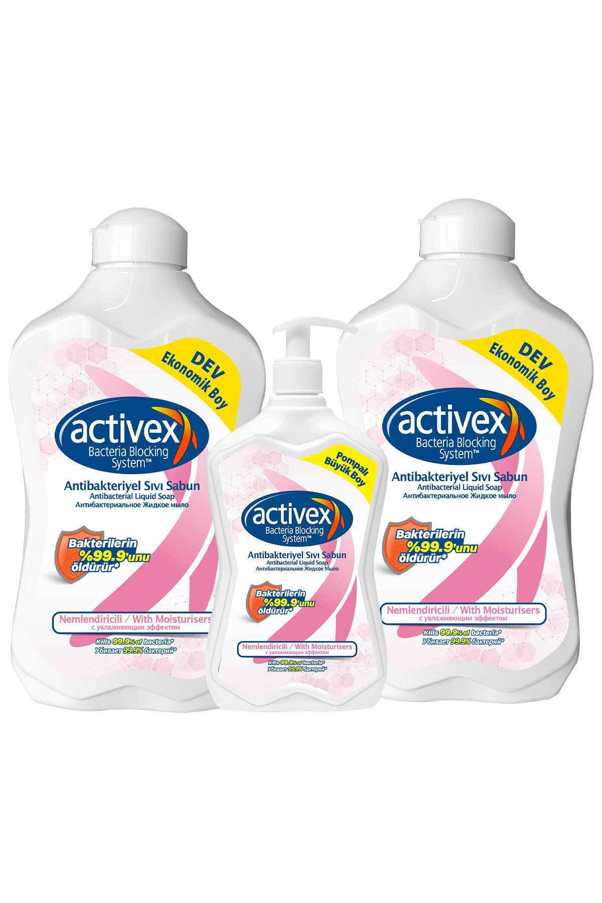 Activex Antibakteriyel Sıvı Sabun Nemlendiricili 1,5+1,5+700ml