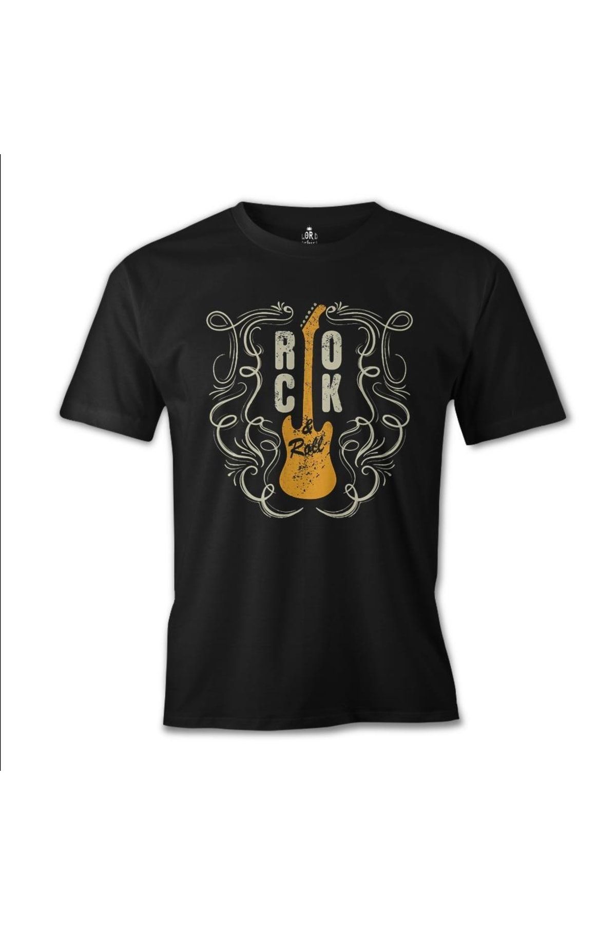Lord T-Shirt Erkek Siyah Rock 'n Baskılı T-Shirt es-1218