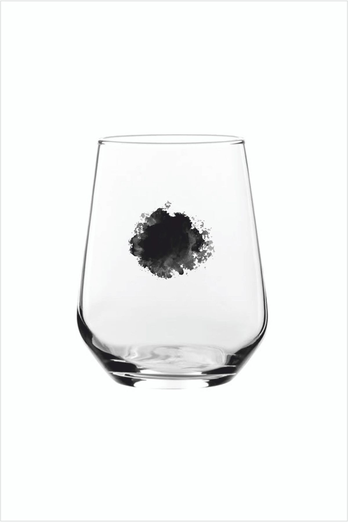 Paşabahçe Watercolor Siyah Sulu Boya Desenli Su Bardağı 1 Adet