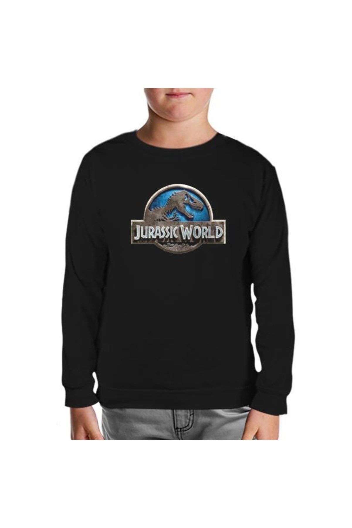 Lord T-Shirt Unisex Çocuk Siyah Jurassic World Sweatshirt