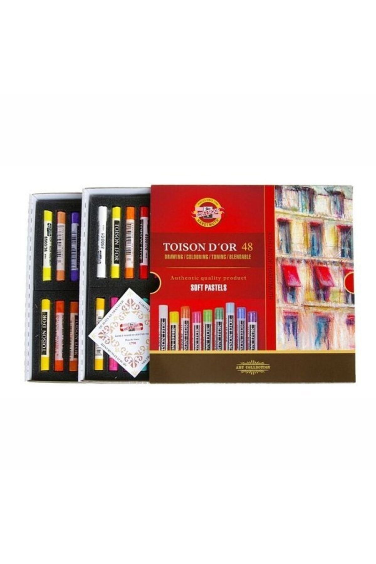 Kohinoor Set Of Artist´s Dry Chalks Toison D'or Soft Sanatsal Pastel Boya 48 Renk Karton Kutu 8516