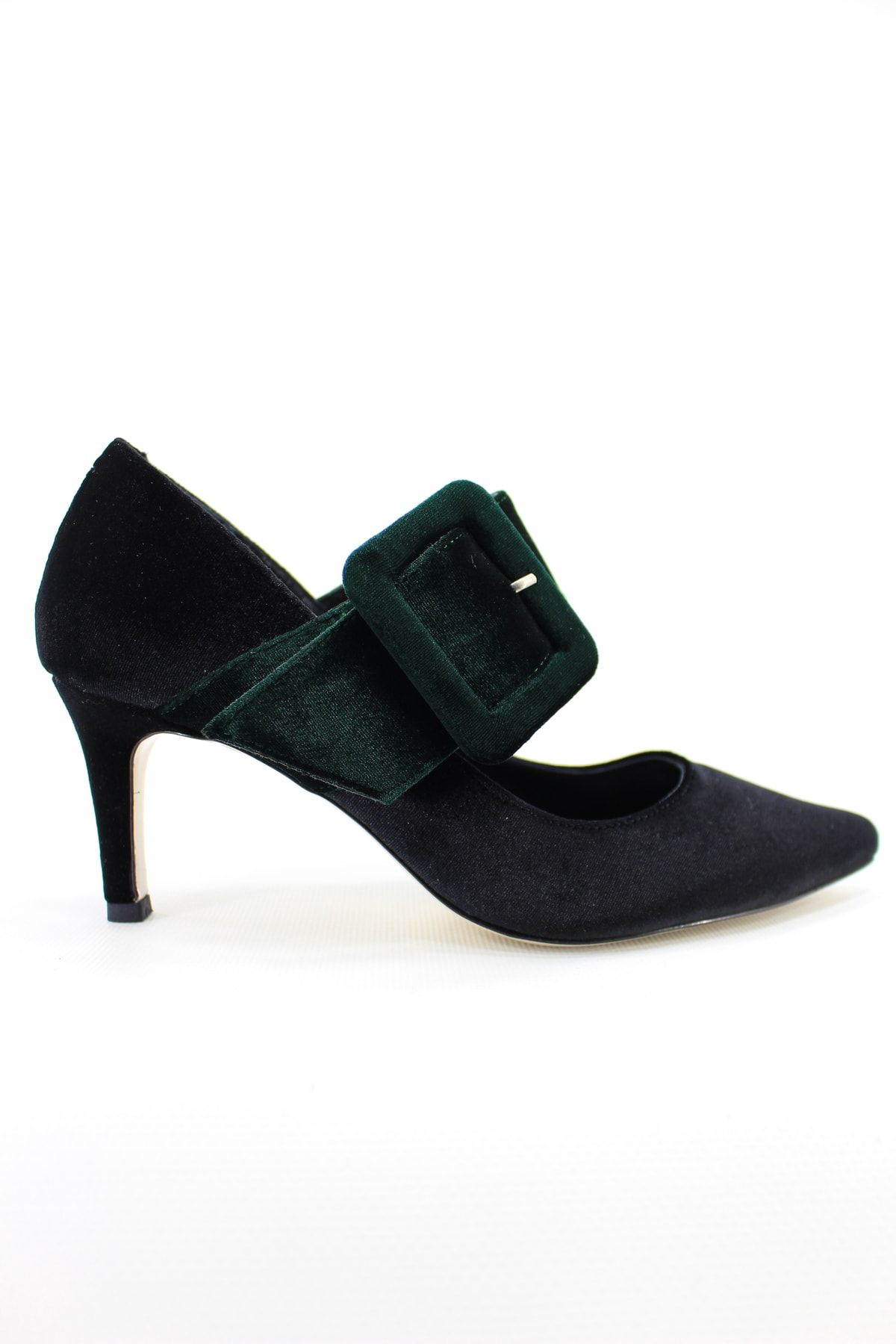 İnci Yeşil Kumaş Kadın Ayakkabı