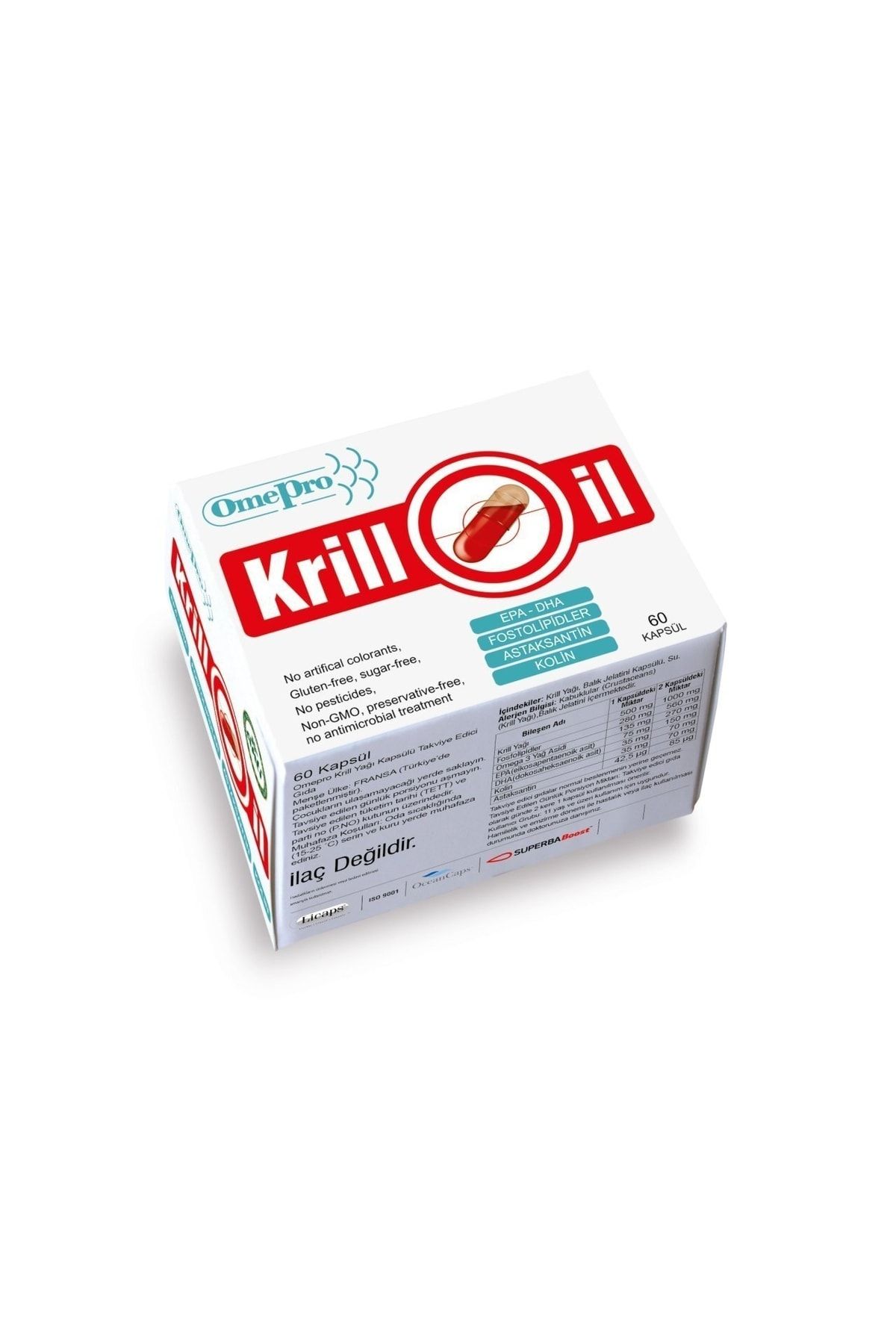 anti Krill Yağı Krill Oil Omepro® Krill Yağı 60 Kapsül