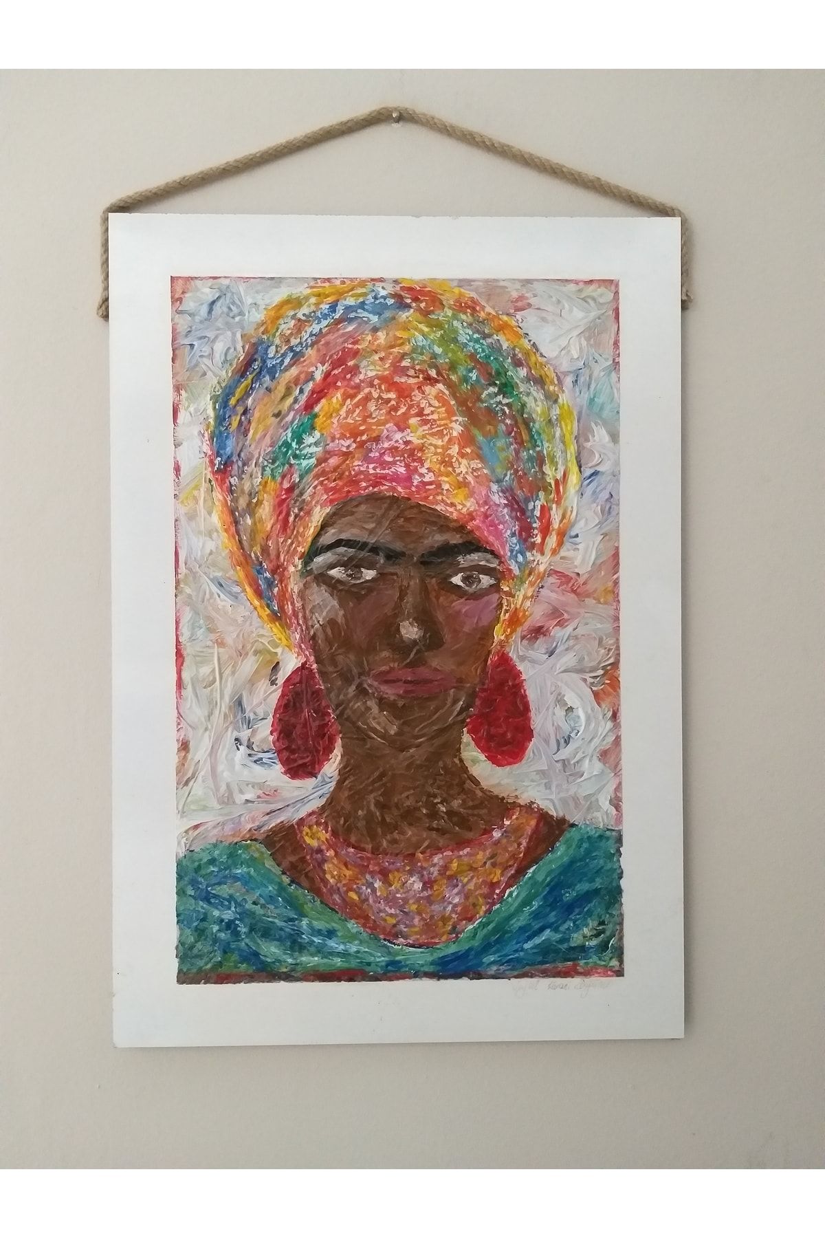 HOBBY HOUSE Kırmızı Küpeli Afrikalı Kadın Hediye Ev Ofis Masa Duvar Kadın Figürü