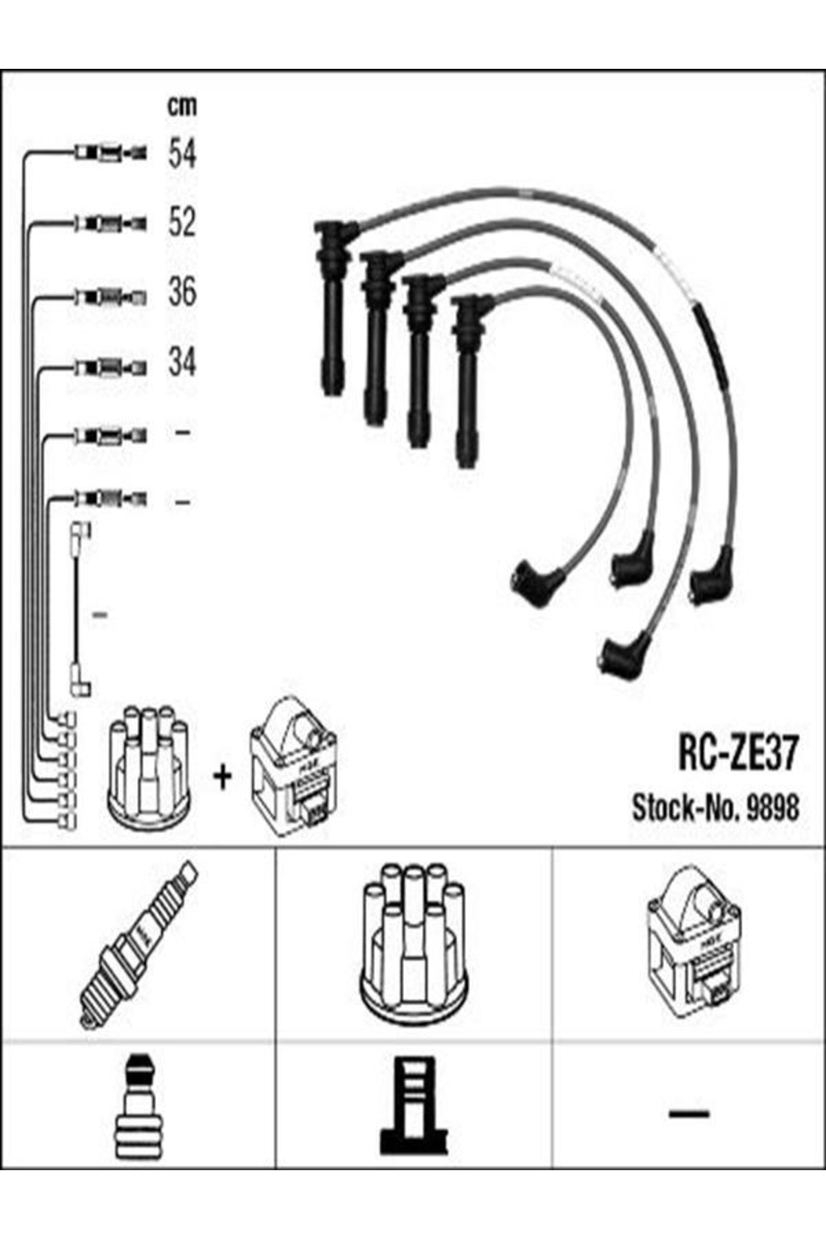 NGK 9898 (RC-ZE37) Atesleme Kablo Seti Rc-ze37 (MAZDA: 323-FAMİLYA 96-00 Z50118140 RCZE37 (WE778826)