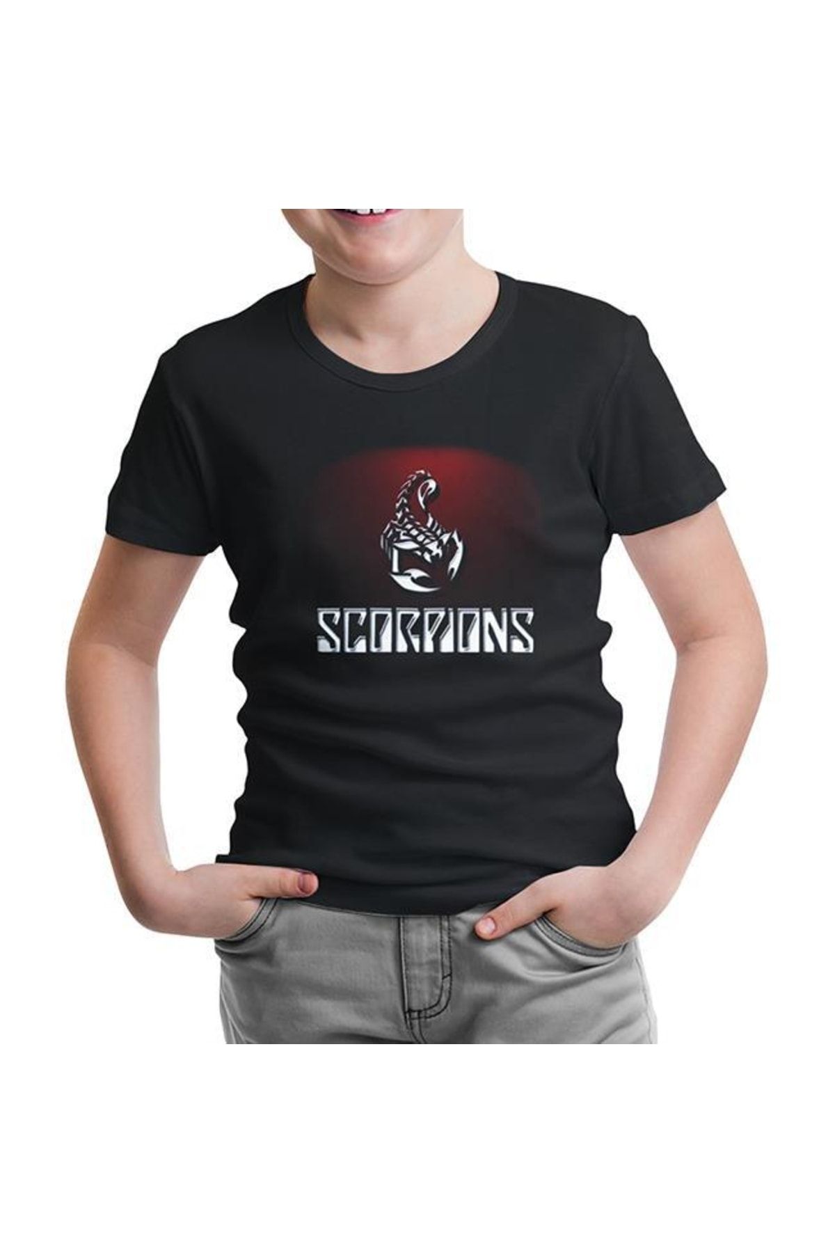 Lord T-Shirt Scorpions - Red Poison Siyah Çocuk Tshirt - cs-876