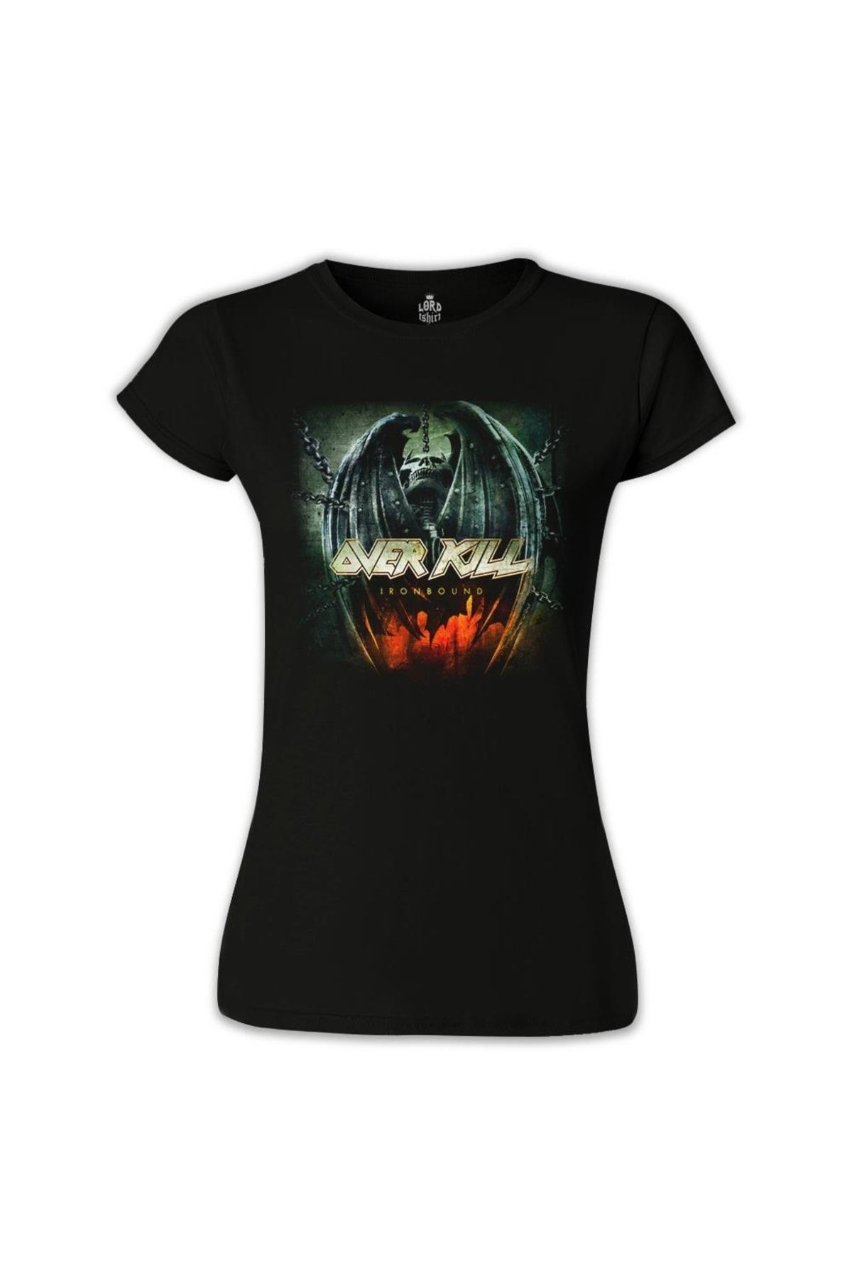 Lord T-Shirt Kadın Overkill  Iron Bound Siyah  Tshirt