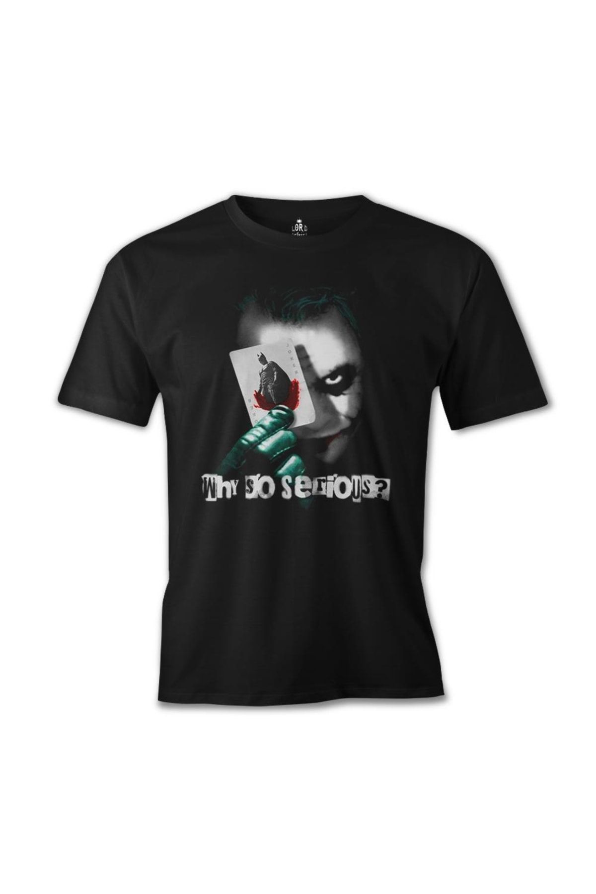 Lord T-Shirt Erkek Siyah Joker - Cards   Tshirt - ES-1259