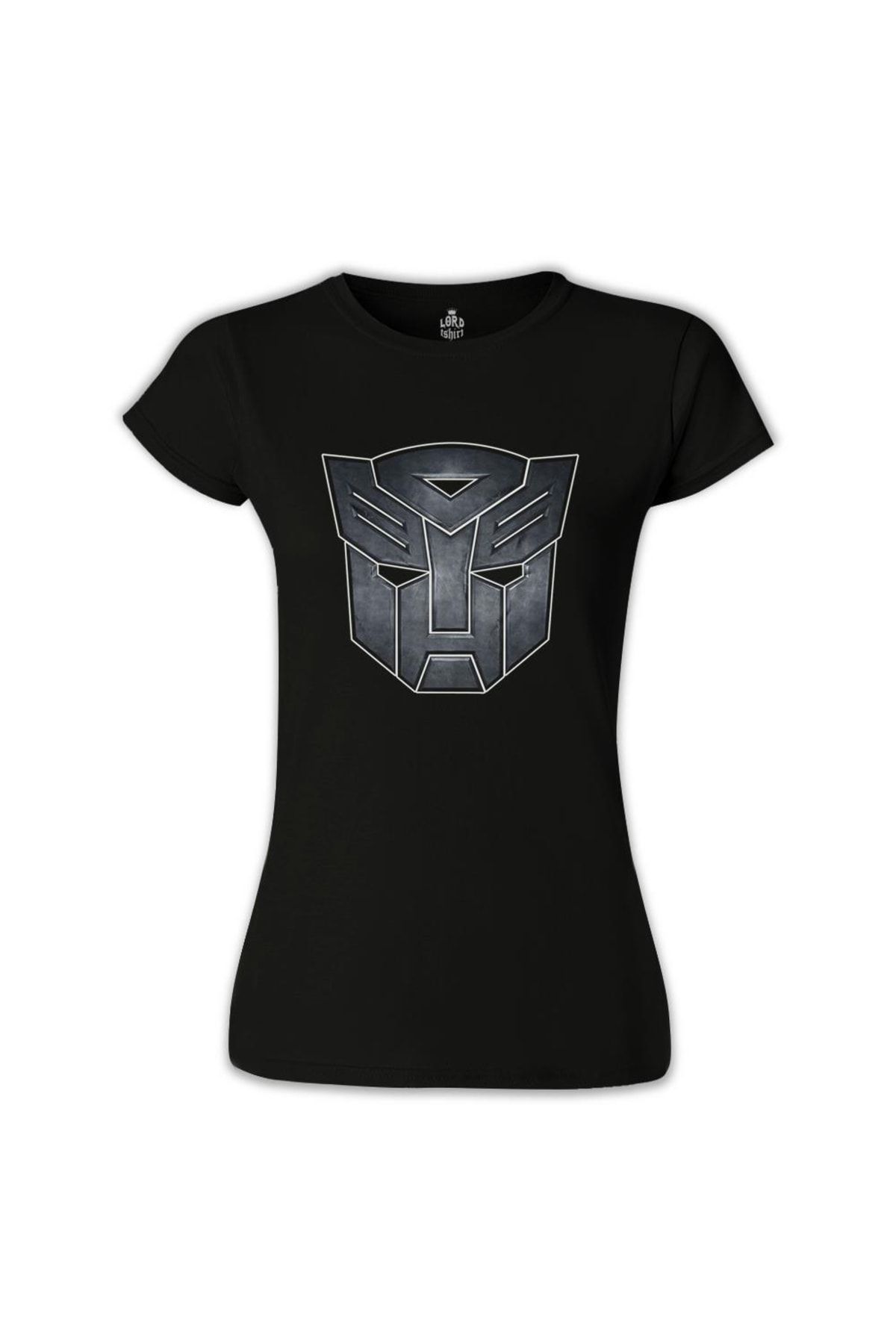 Lord T-Shirt Kadın Siyah Transformers Logo 1 Tshirt