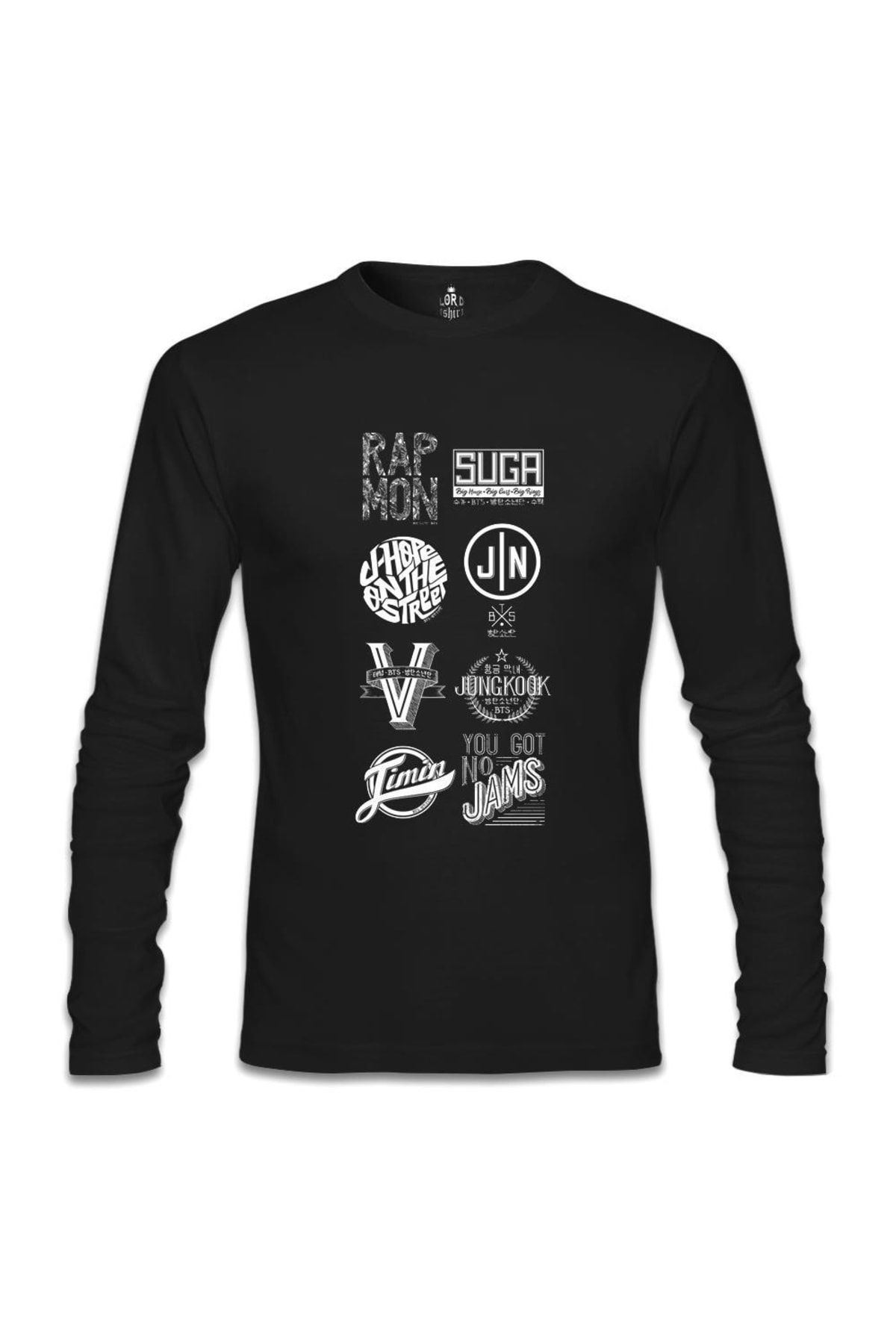 Lord T-Shirt Erkek Siyah Bts - Logo Sweatshirt