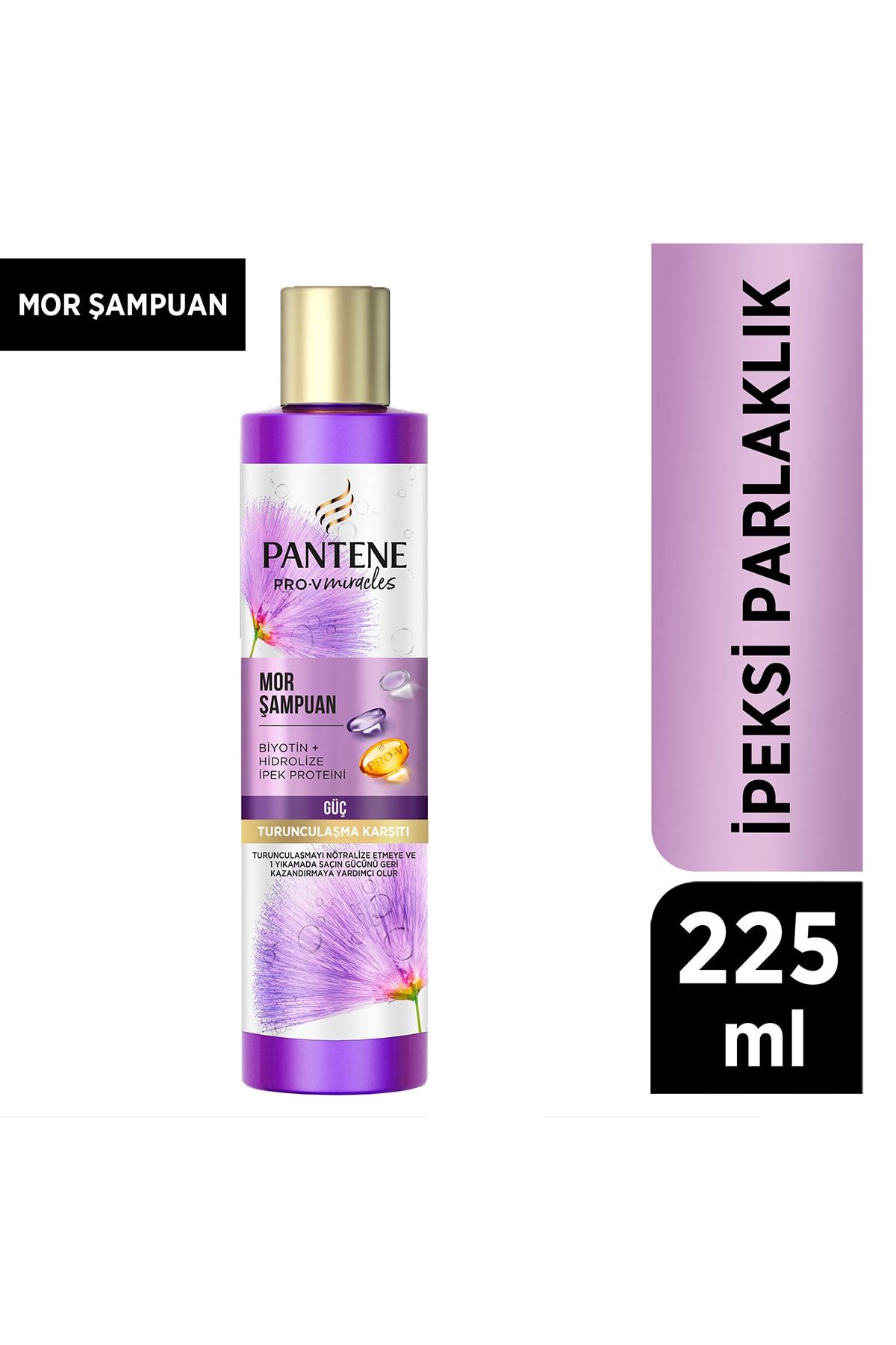 Pantene Pro-v Ipeksi Parlaklık Mor Şampuan, 225ml