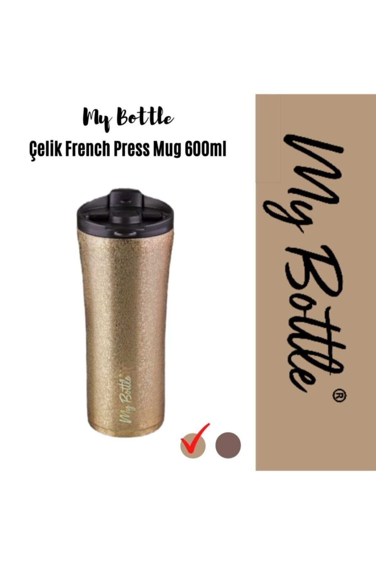 my bottle Paslanmaz Gold Çelik French Press Altın Kupa Mug 500 ml