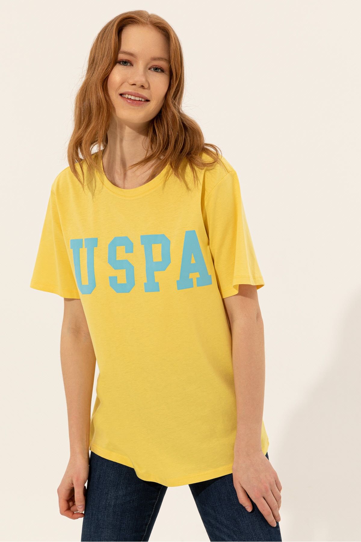 U.S. Polo Assn. Sarı Kadın T-Shirt
