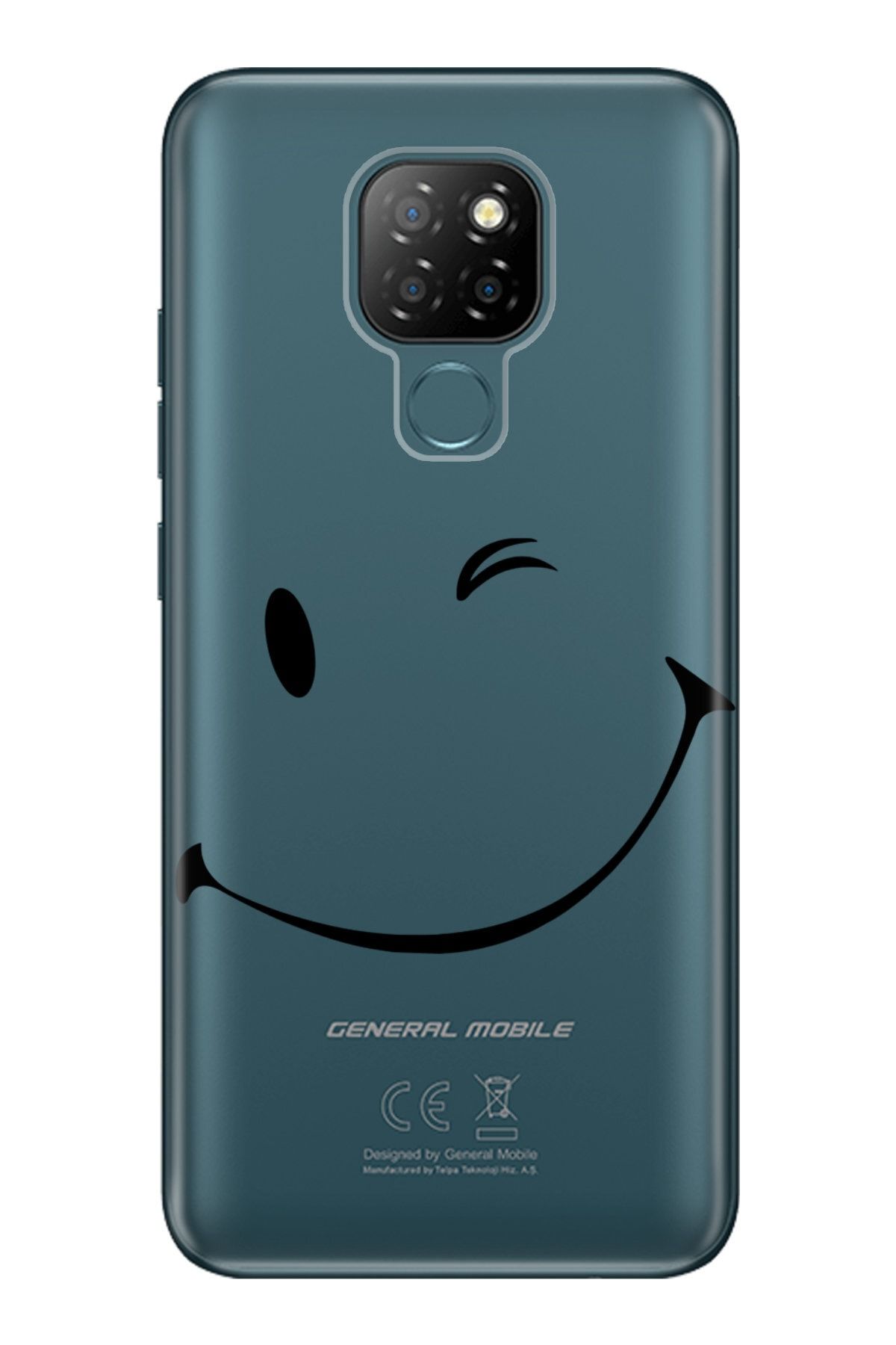 General Mobile Gm 20 Kılıf 0.4mm Lazer Kesim Silikon Kapak Smile