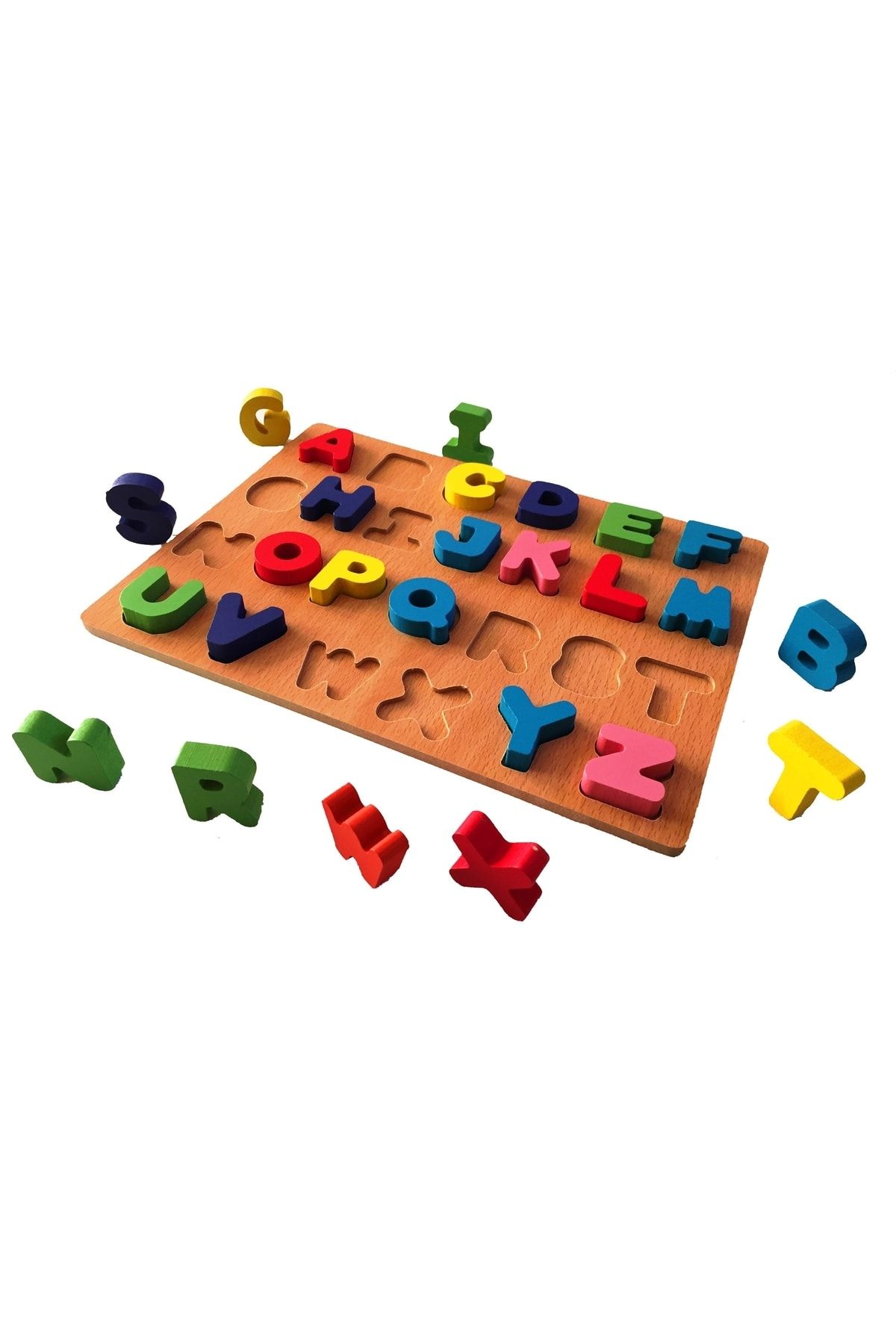 Wooden Toys Ahşap Kabartmalı Eğitici Yapboz Puzzle Harfler