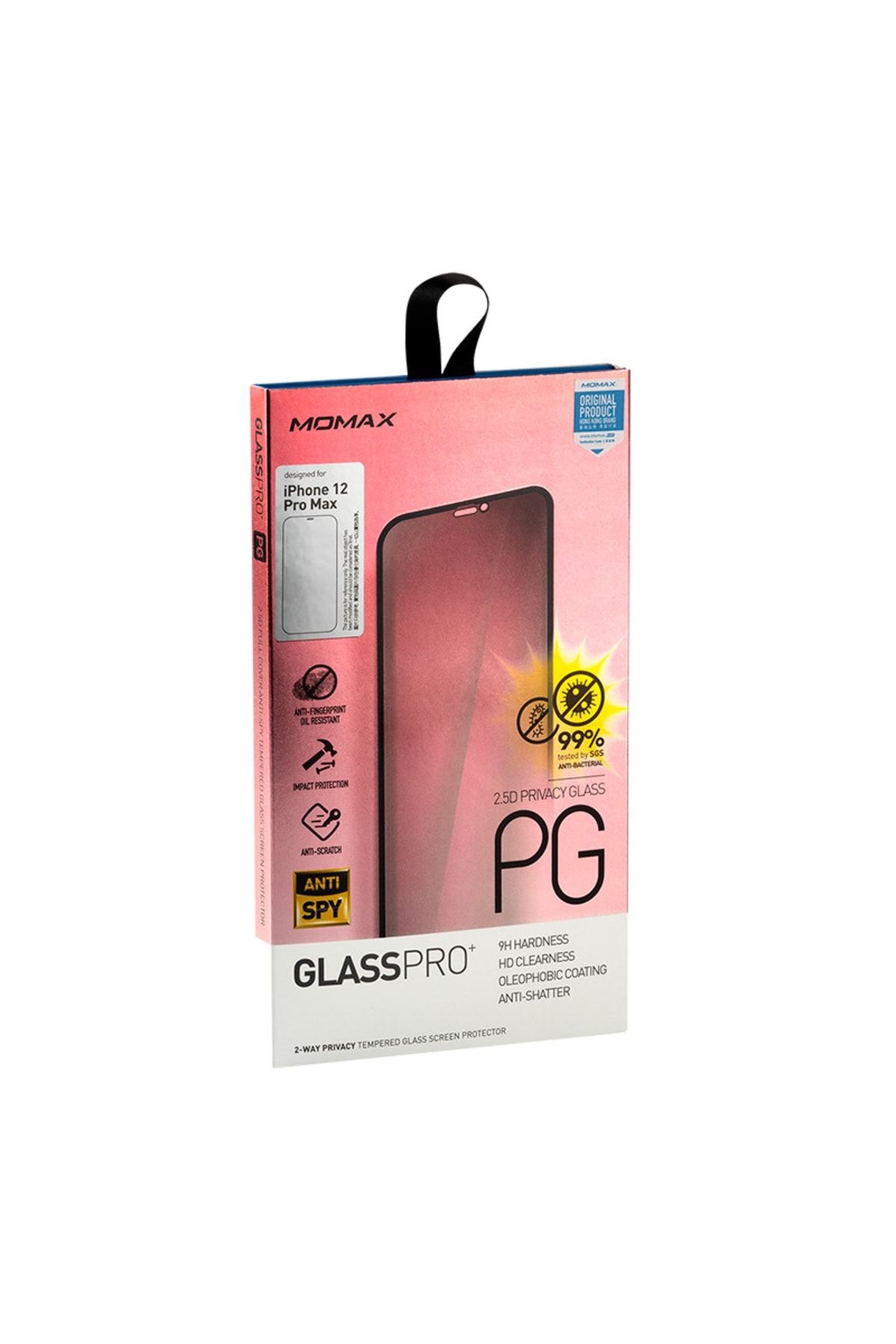 Momax Glass Pro+ 2.5d Full Cover Iphone 12 Pro Max Ekran Koruyucu Uyumlu