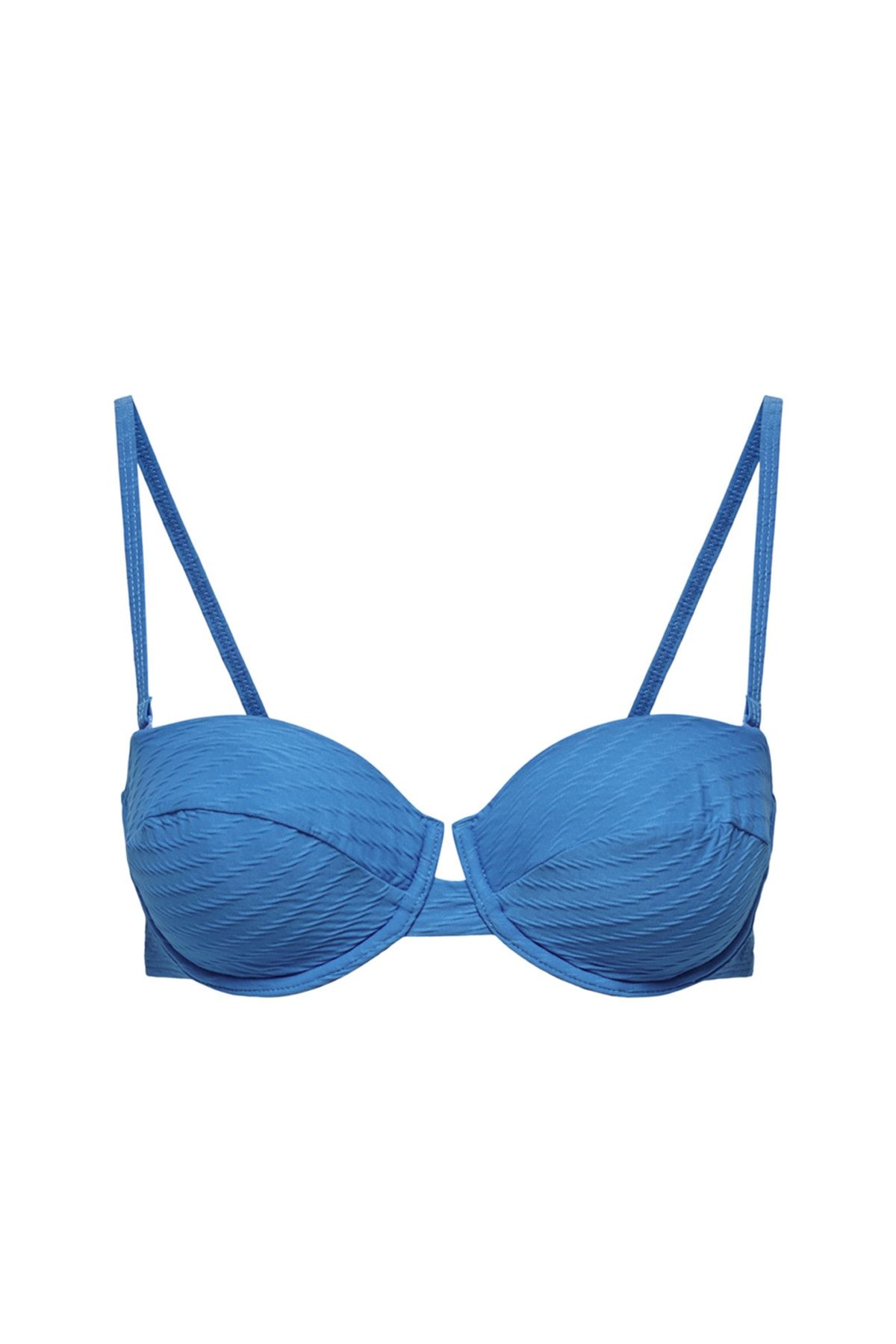Only Onlkaja Struc Bralette Top Normalkalıp Düz Açık Mavi Kadın Bikini Üst