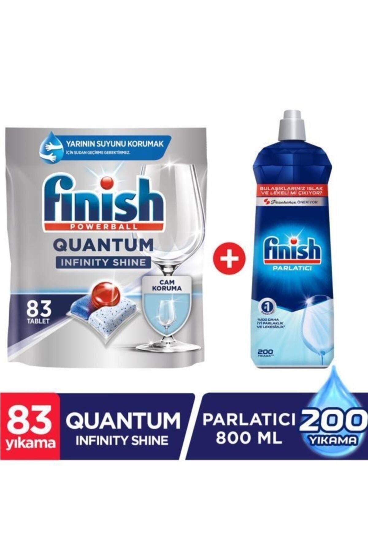 Finish Quantum Infinity Shine 83 Kapsül Bulaşık Makinesi Deterjanı