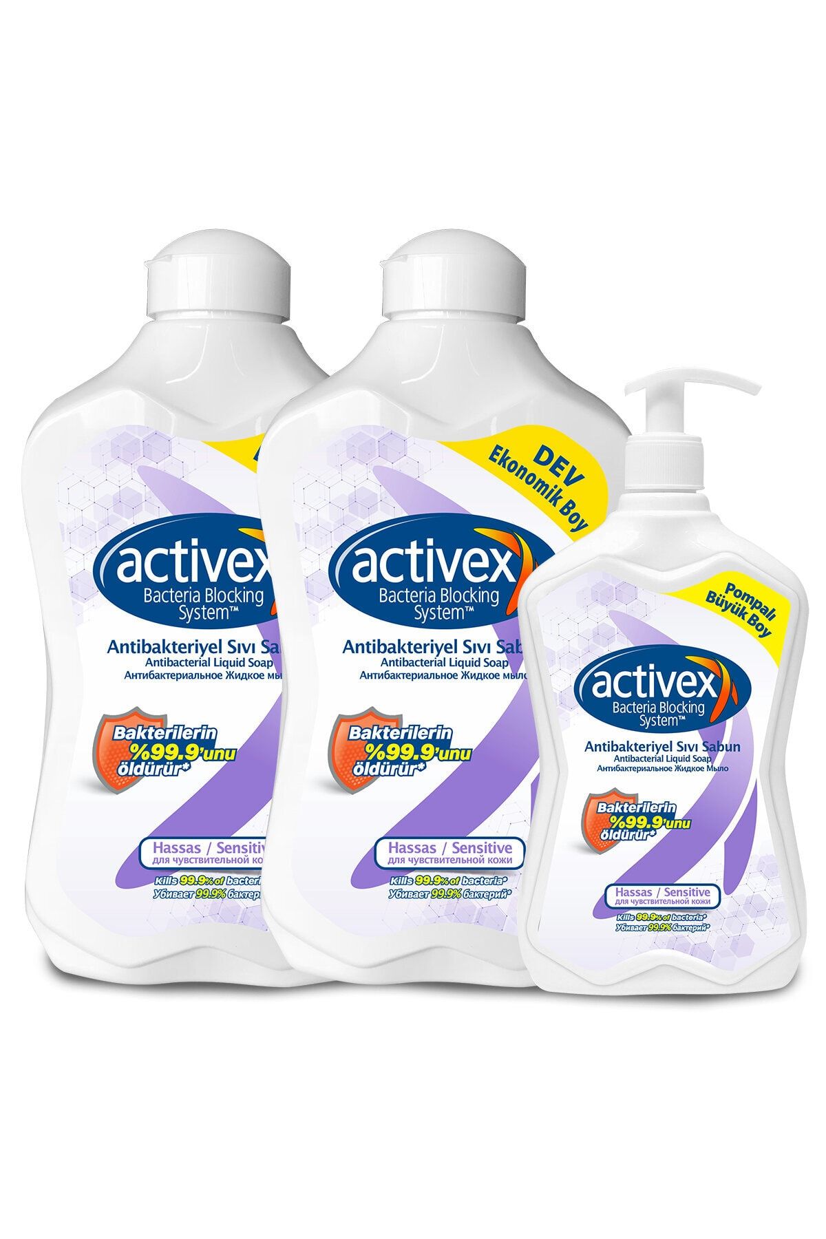 Activex Antibakteriyel Sıvı Sabun Hassas 1,5+1,5+700ml