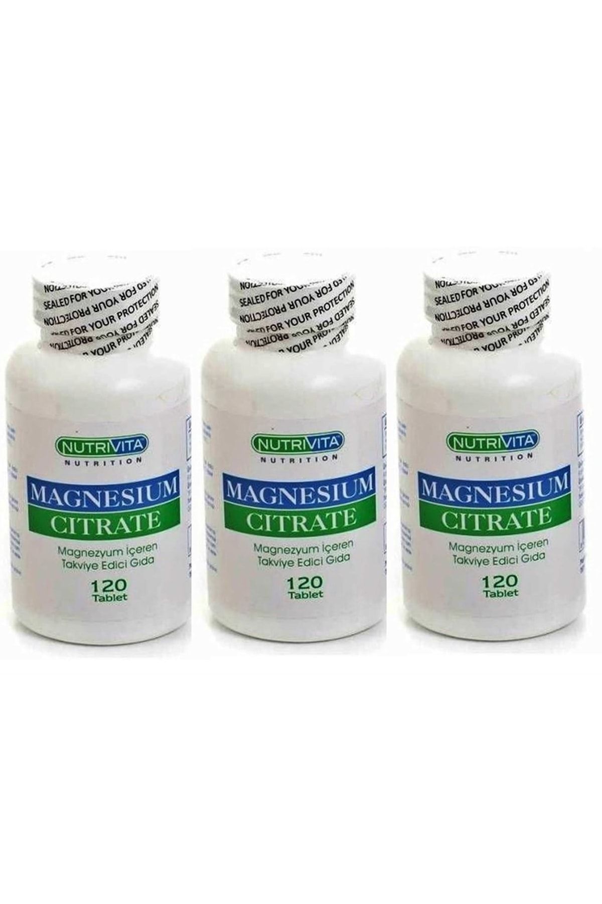 Nutrivita Nutrition Magnesium Citrate 250 Mg 120 Tablet 3 Adet