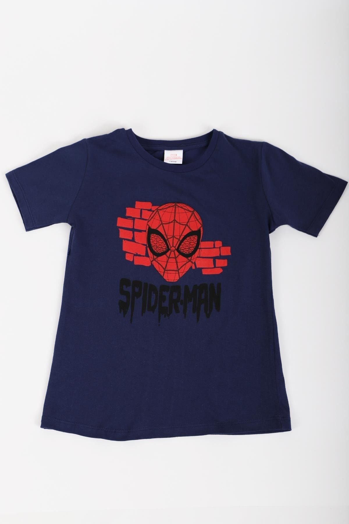 Spiderman Lacivert Erkek Çocuk Baskılı Tshirt