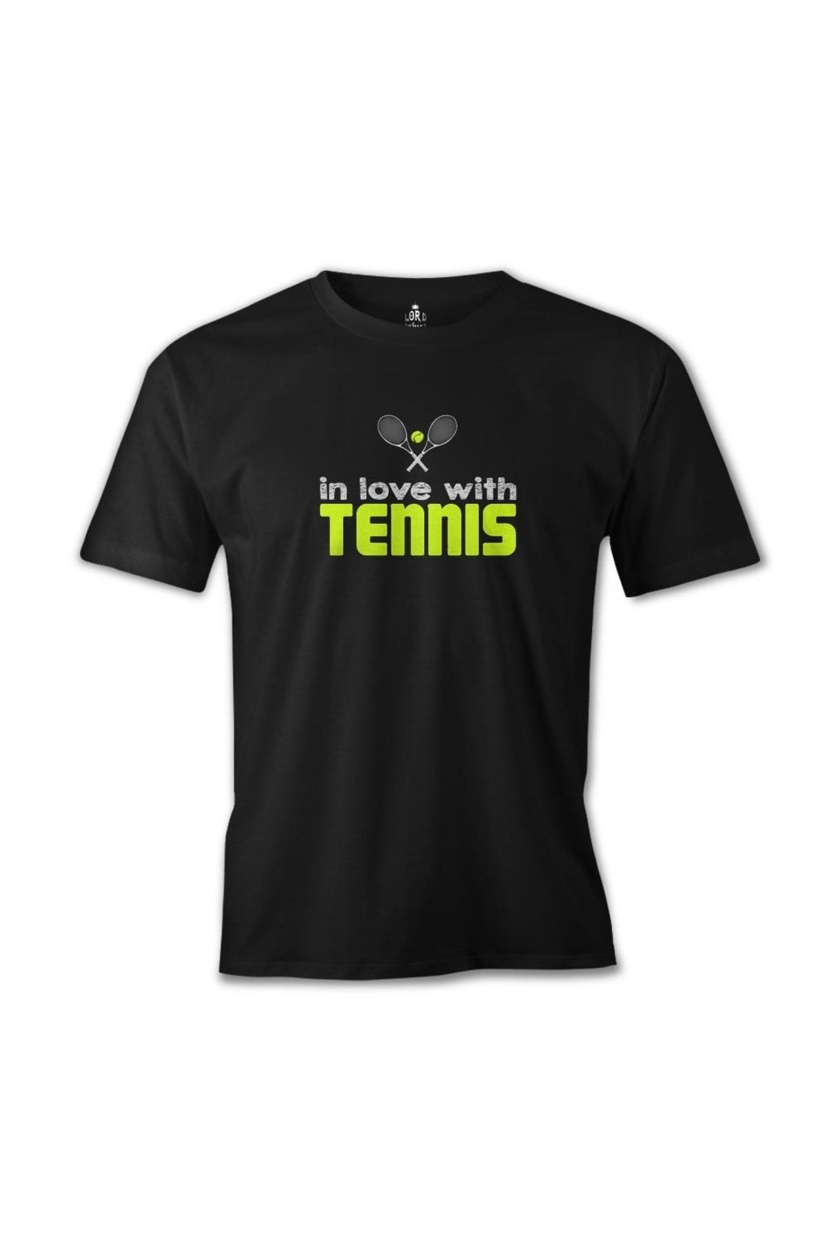Lord T-Shirt Tenis - In Love With Siyah Erkek Tshirt