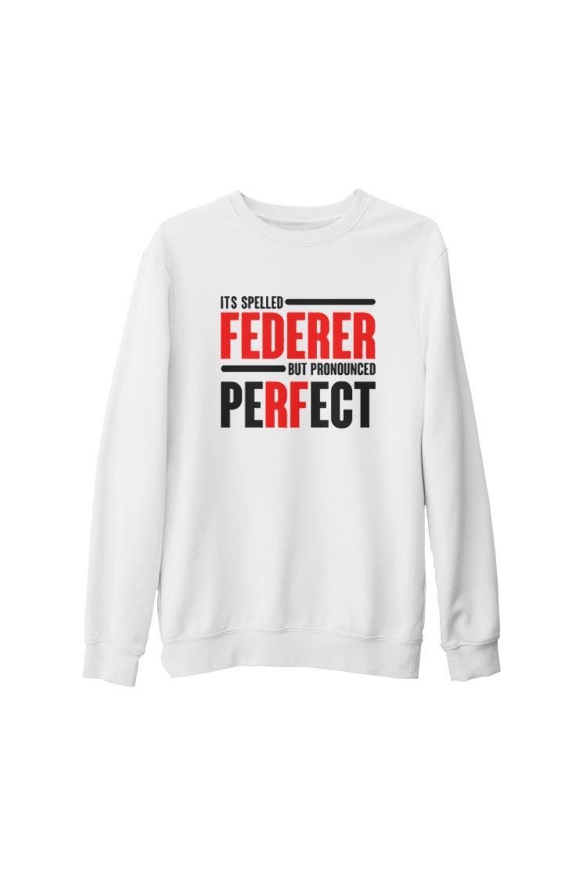 Lord T-Shirt Unisex Beyaz Tenis Pronounced Perfect  Kalın Sweatshirt