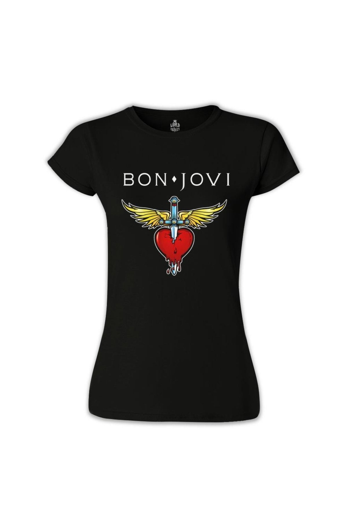 Lord T-Shirt Bon Jovi Siyah Kadın Tshirt