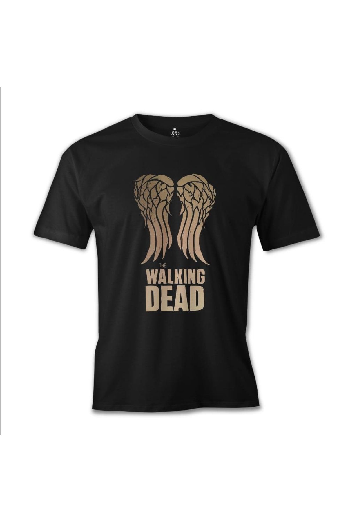 Lord T-Shirt Erkek Siyah The Walking Dead - Wings Baskılı Tshirt