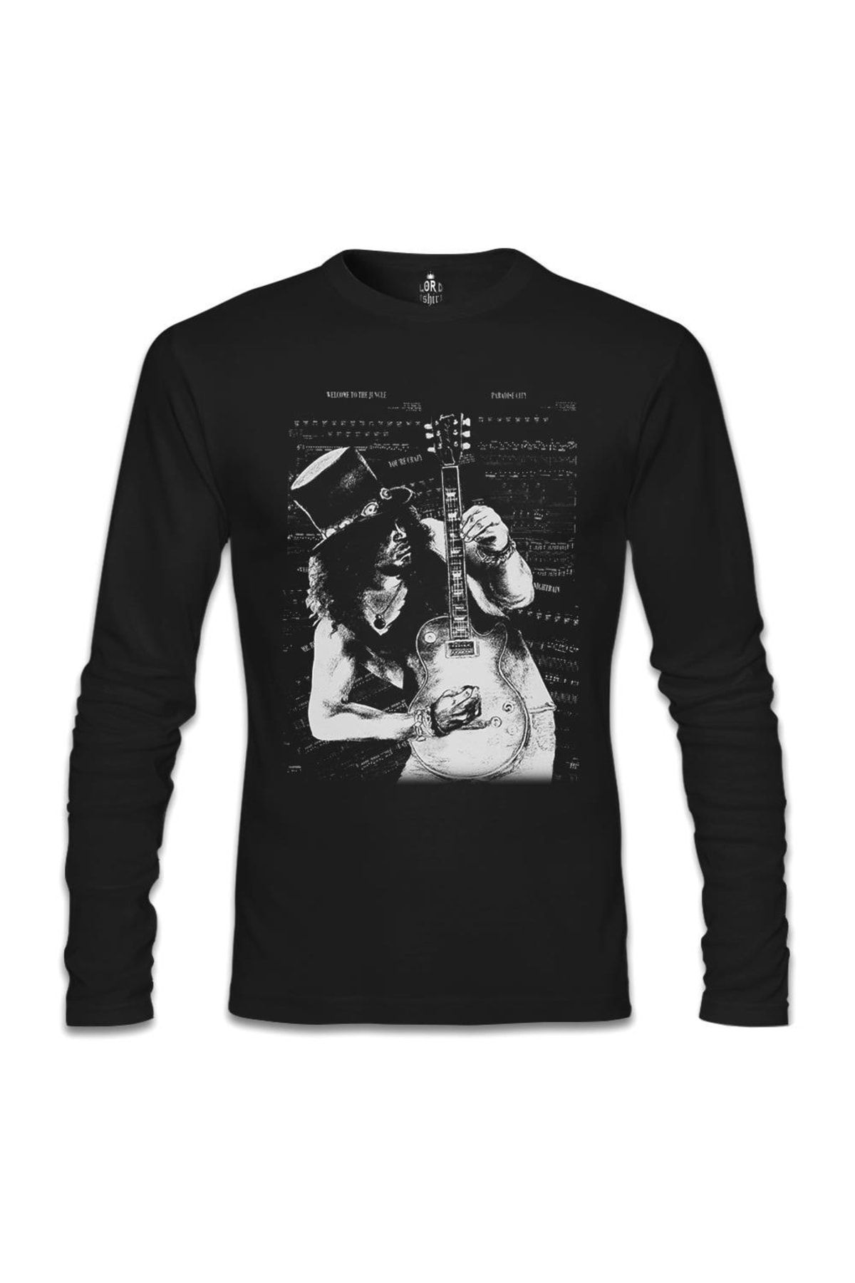 Lord T-Shirt Slash - Guitar Siyah Sweatshirt