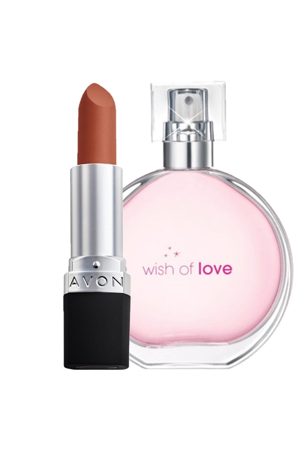 Avon Wish Of Love Kadın Parfüm Edt 50 Ml+perfectly Mat Ruj Marvellous Mocha Ruj