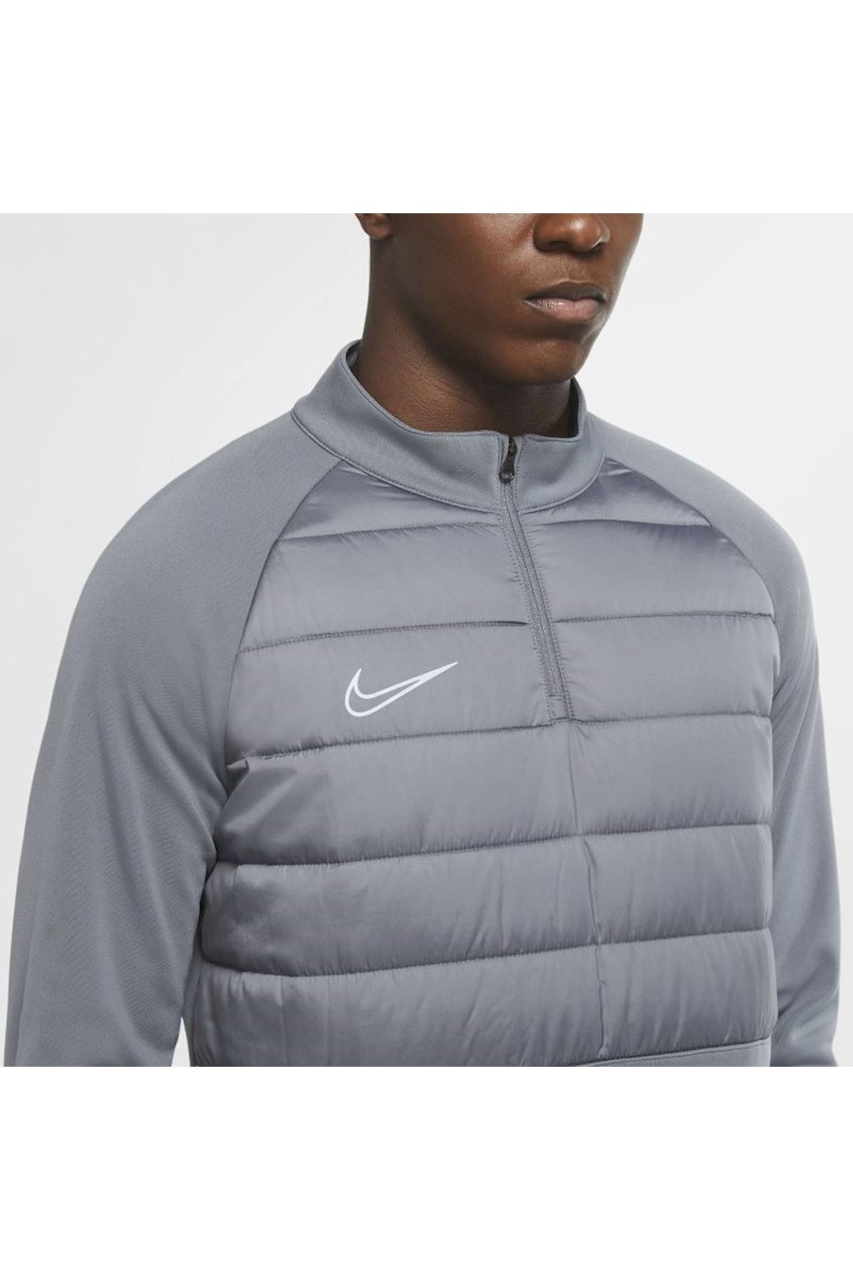Nike Dri-fıt Academy Winter Warrior Men's Football Drill Top - Grey Erkek Sweatshirt Bq7473-084