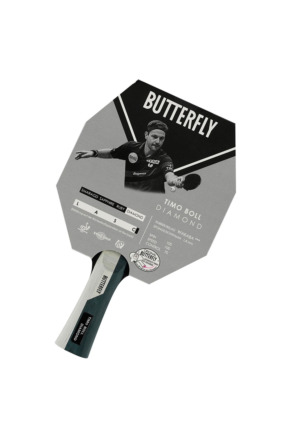 BUTTERFLY 85034 Boll Diamond Ittf Onaylı Masa Tenisi Raketi