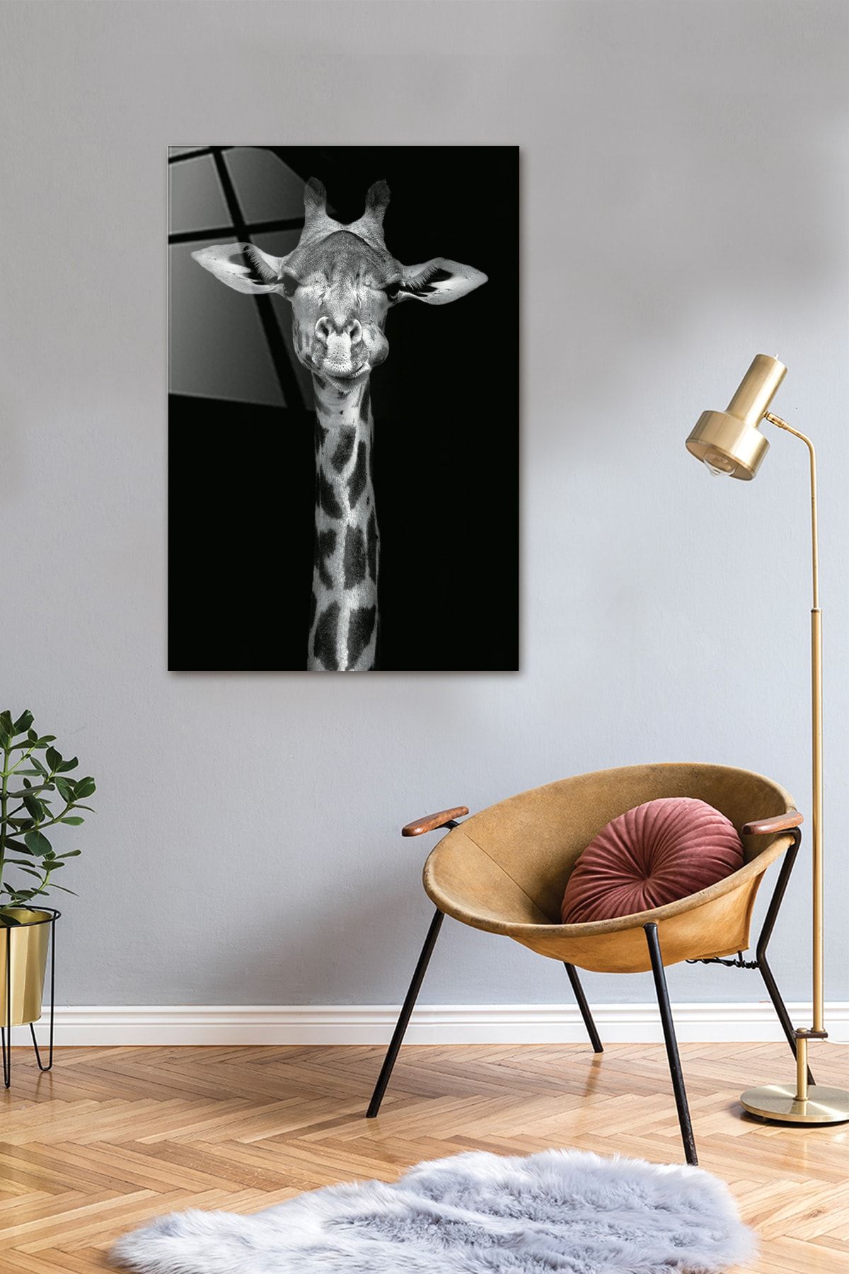 Decorita Hayvanlar | Cam Tablo | Zürafa | 40cm X 60cm