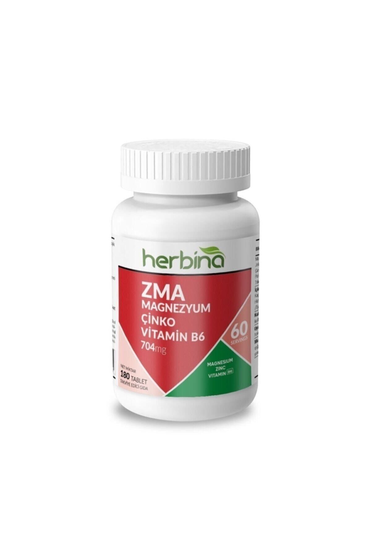 Herbina Zma Magnezyum Çinko Vitamin B6 160 Kapsül