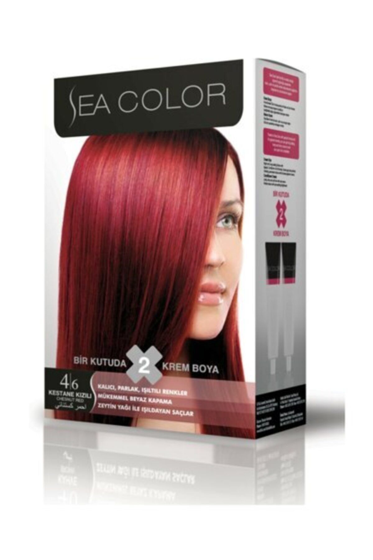Sea Color Kestane Kızılı Saç Boyası 4,62 Li