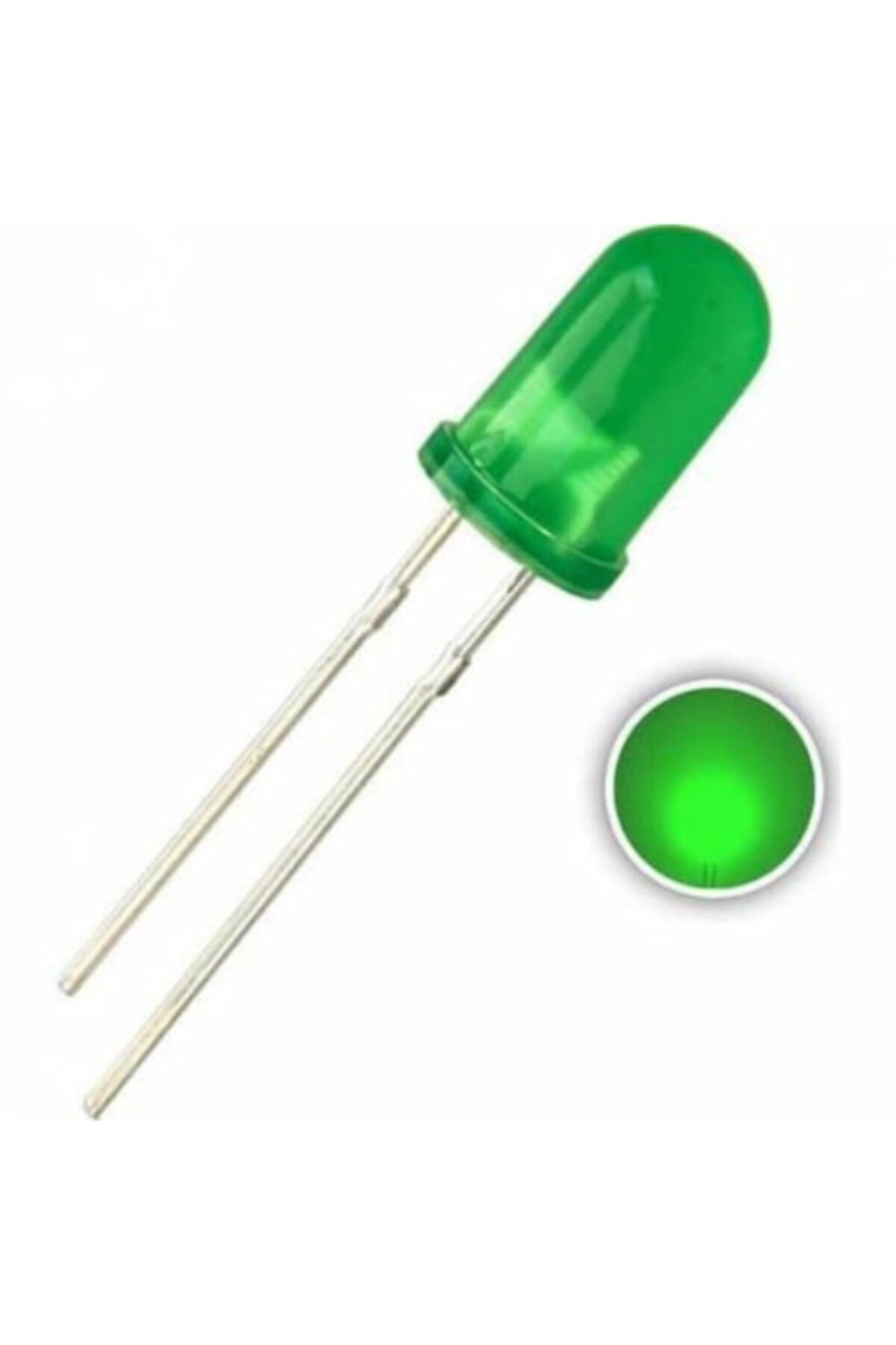 Emay 10 Adet - 5mm Diffused Led - Yeşil(green) - Arduino, Deney